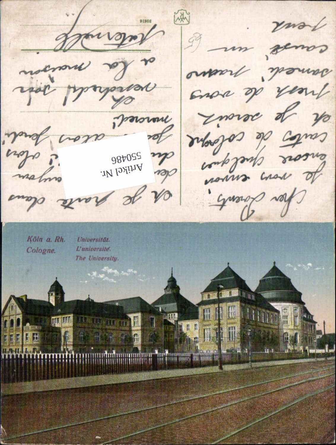550486,Köln am Rhein Universität Straßenansicht