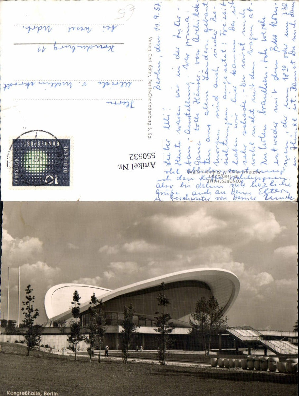 550532,Berlin Kongreßhalle Tiergarten Charlottenburg