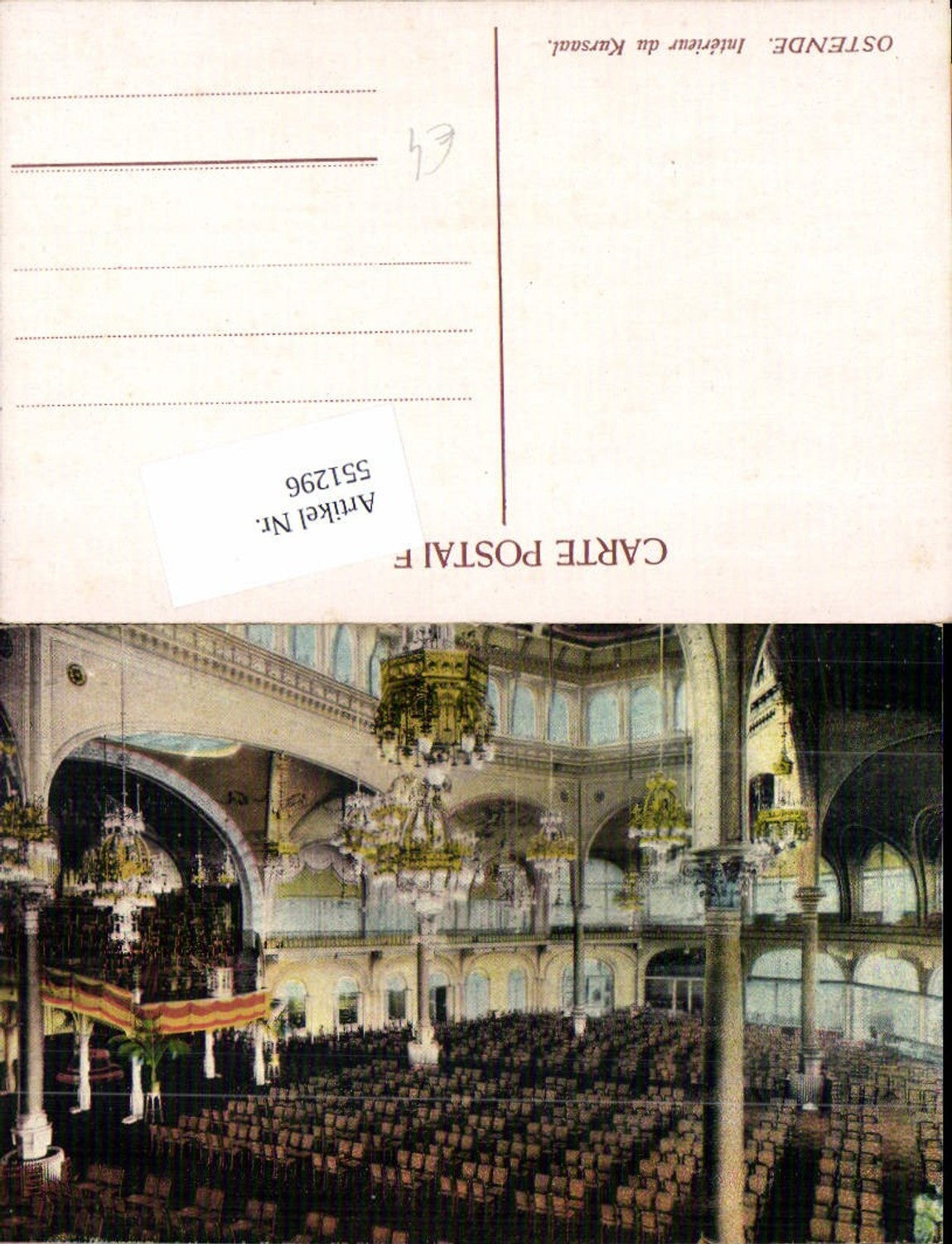 551296,Belgium Ostende Luster Kursaal
