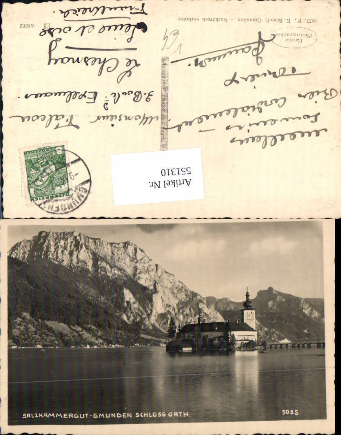 551310,Gmunden am Traunsee Schloss Orth Ort pub Brandt 5025