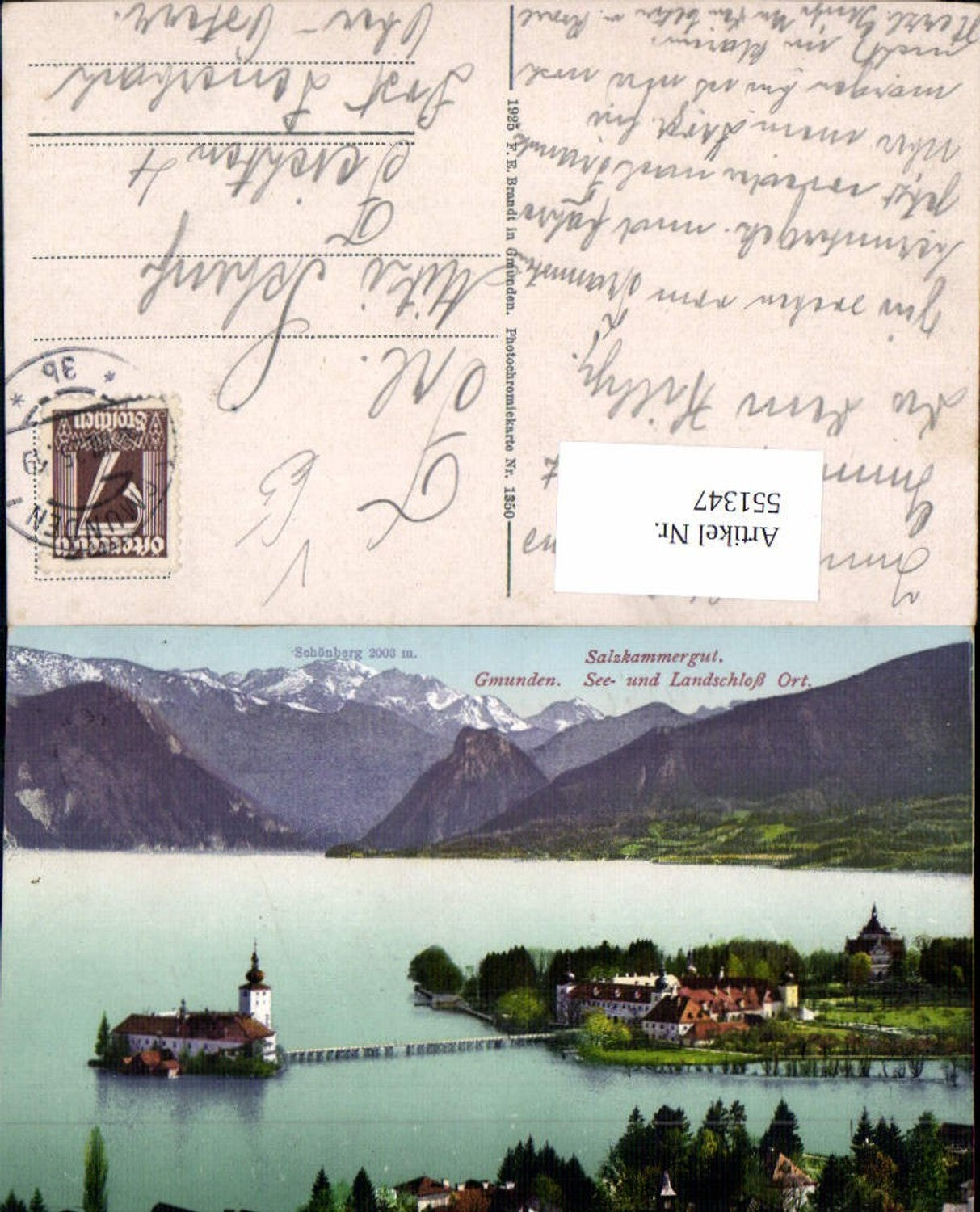 551347,Gmunden am Traunsee Schloß Orth pub Brandt 1350