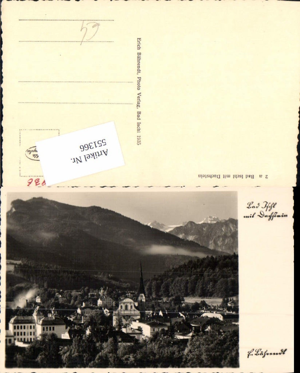 551366,Bad Ischl Salzkammergut m. Dachstein pub Bährendt 2 a