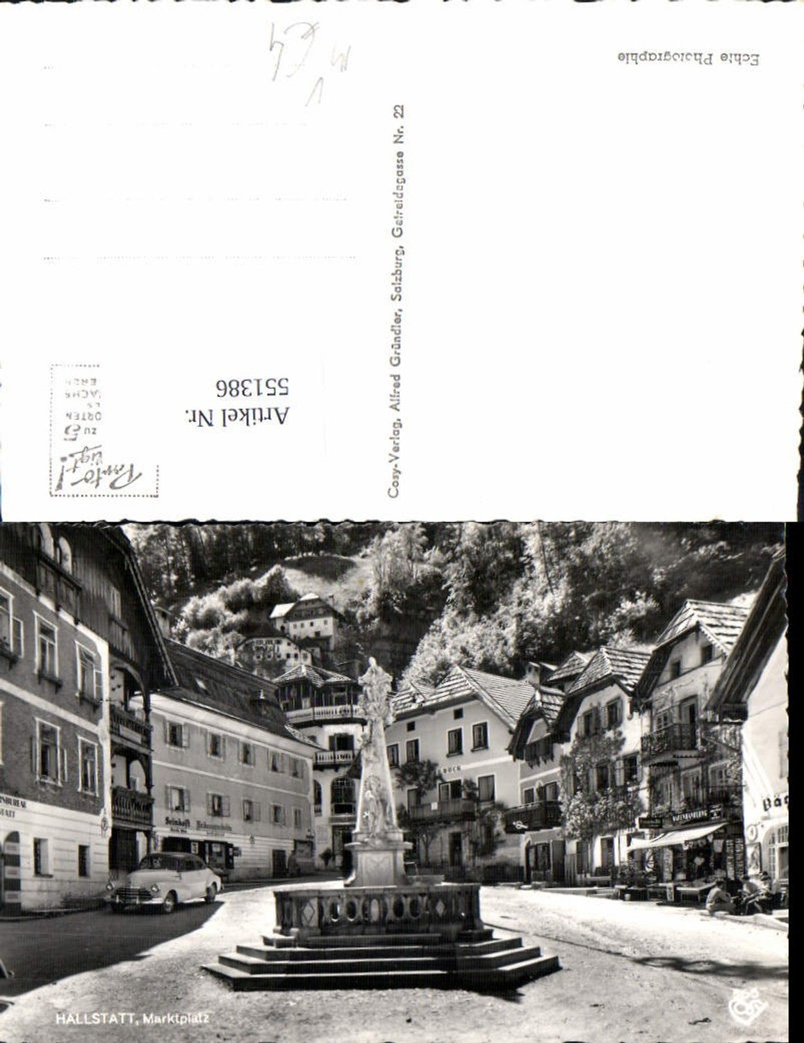 551386,Hallstatt am Hallstättersee Oldtimer Hauptplatz Kennzeichen G 2078 Auto