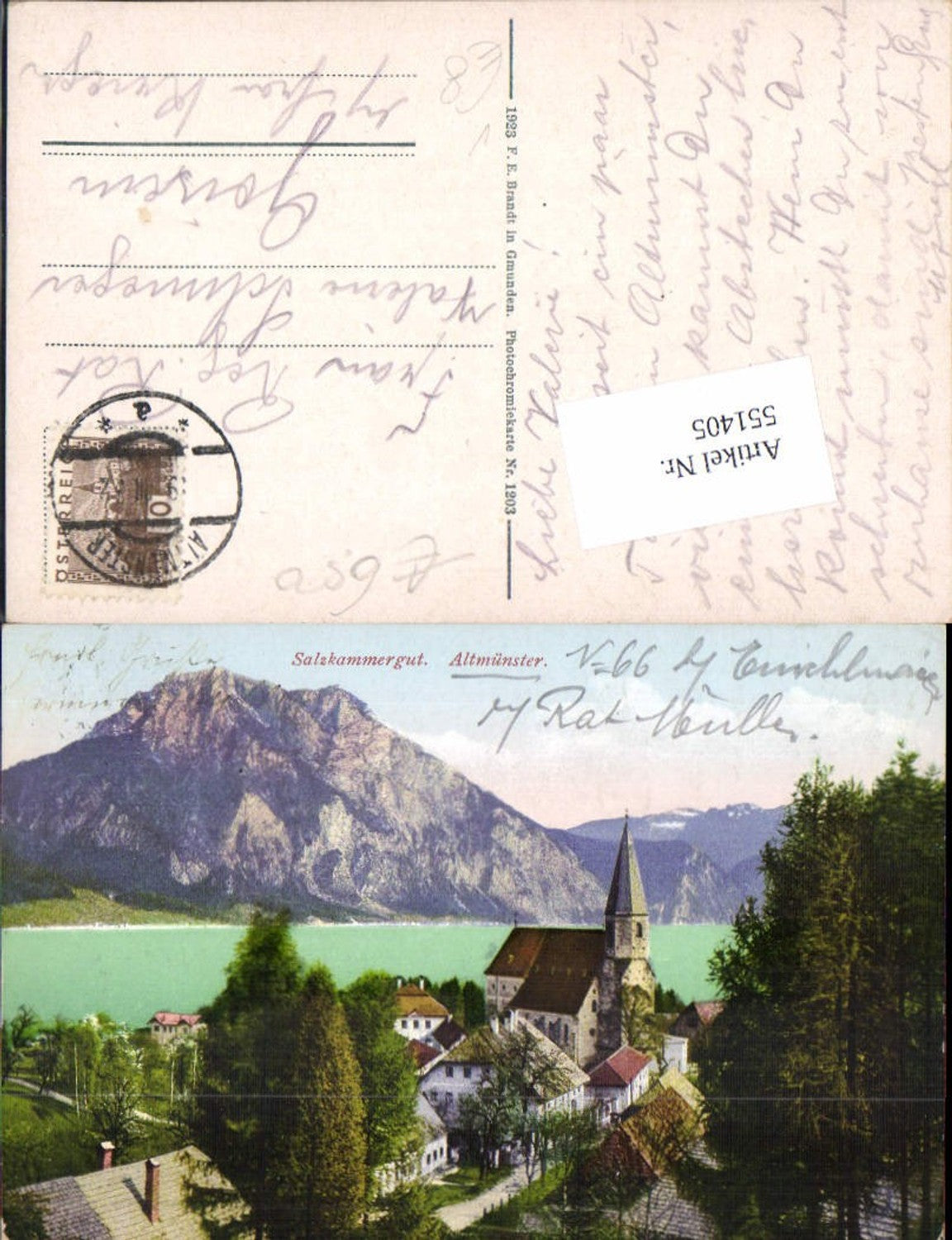 551405,tolle AK Altmünster am Traunsee Salzkammergut pub Brandt 1203