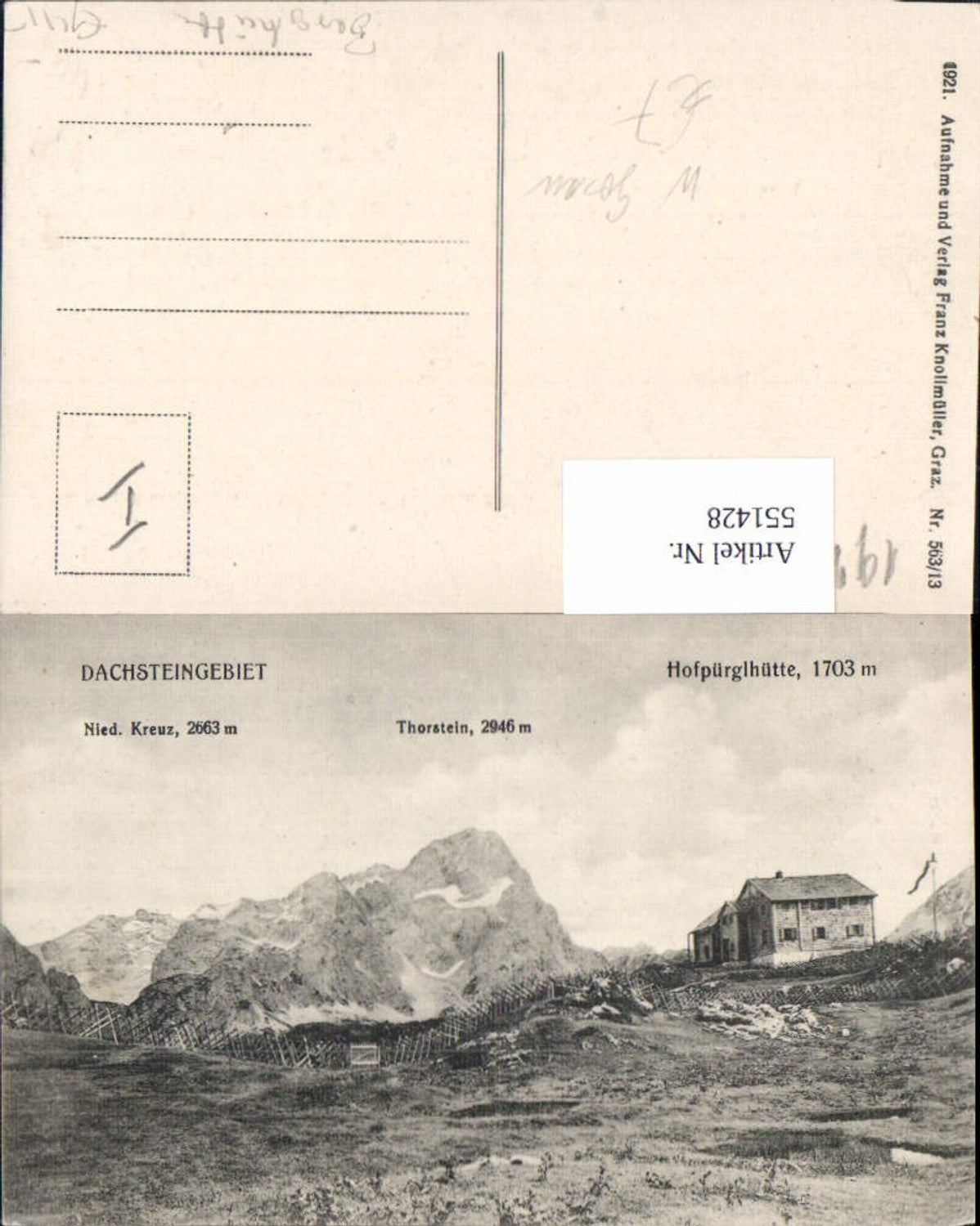 551428,Gosau Dachsteingebiet Hofpürglhütte pub Knollmüller 563-13