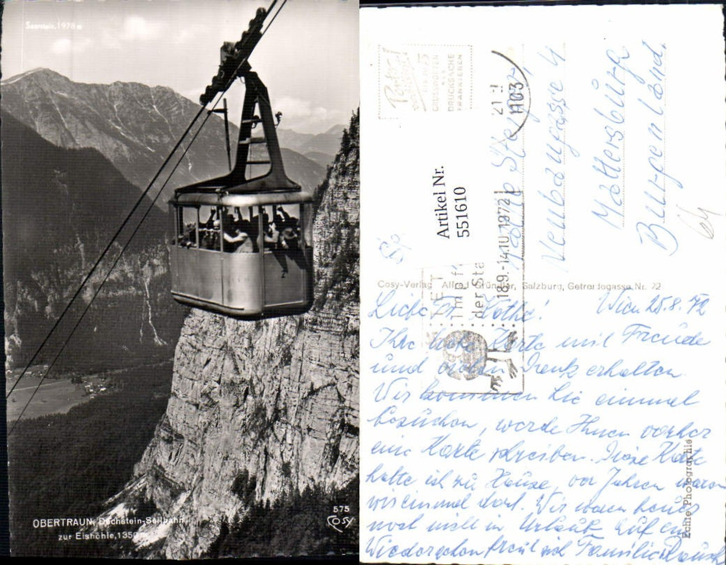 551610,Obertraun Gondel Dachstein Seilbahn pub Cosy 575