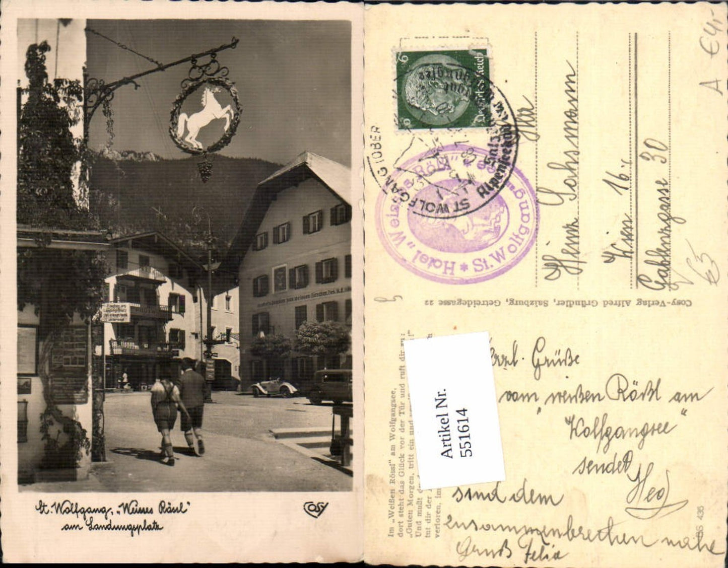 551614,St. Wolfgang am Wolfgangsee Weisses Rössl pub Cosy BS 436