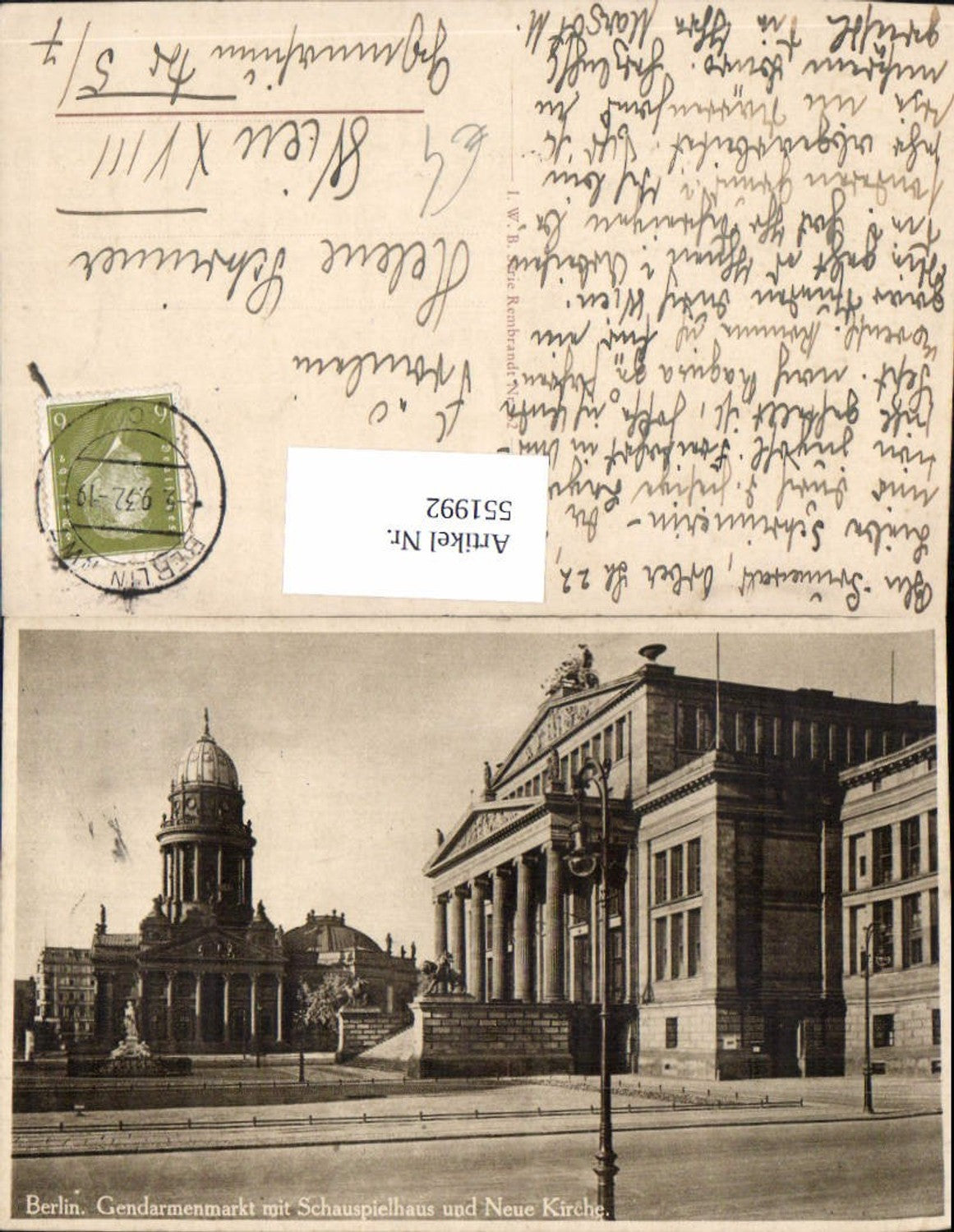 551992,Berlin Gendarmenmarkt Neue Kirche Schauspielhaus