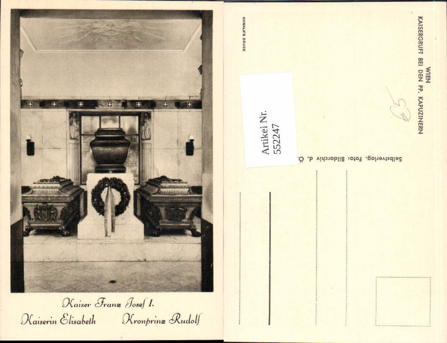 552247,Gruft Tod Sarg Kaiserin Elisabeth Franz Josef Rudolf Habsburg