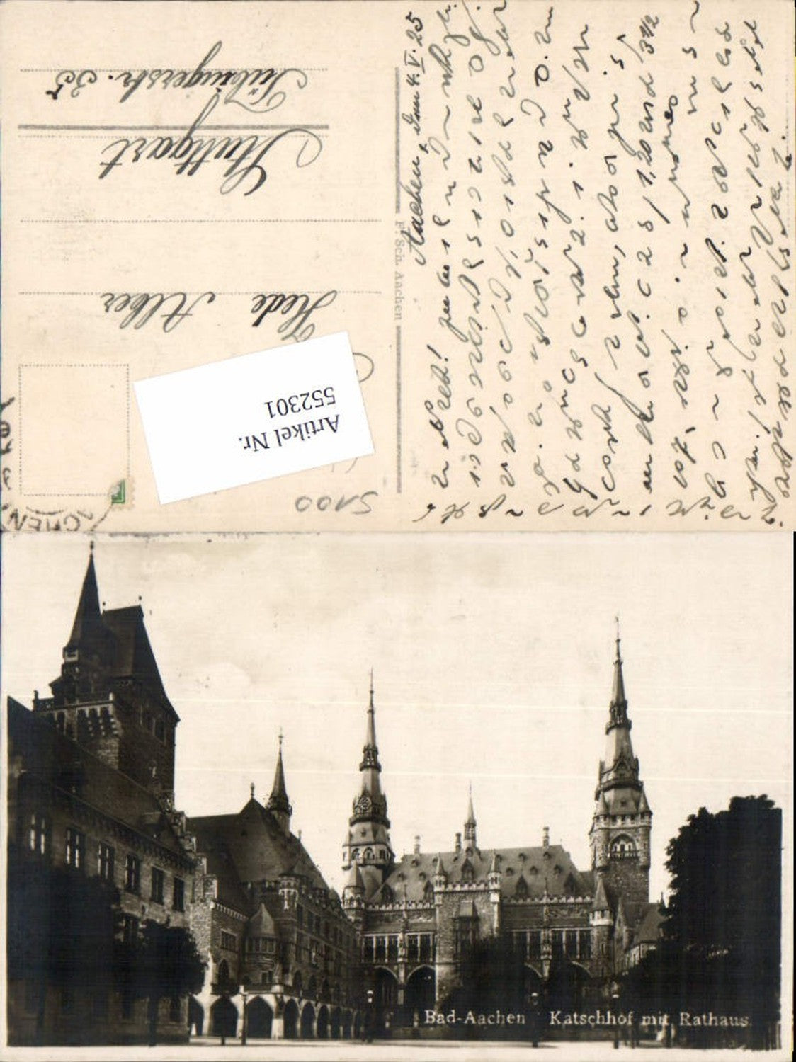 552301,Aachen Katschhof Rathaus