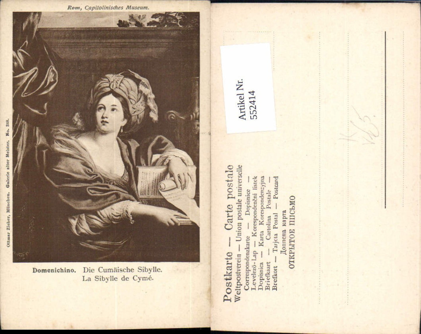 552414,Domenichino Die Cumäische Sibylle pub Zieher 318