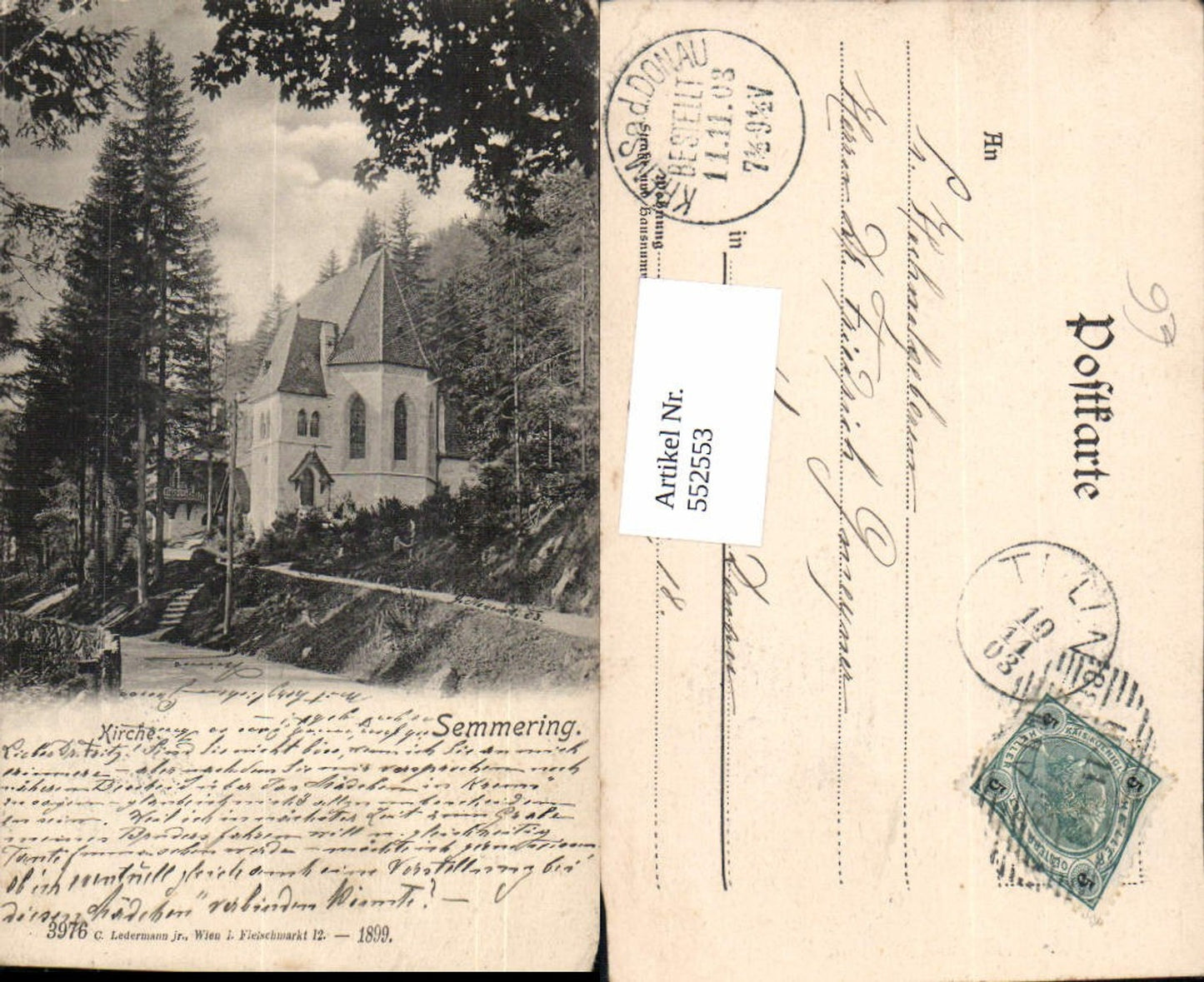 552553,Semmering Partie an der Kirche pub Ledermann 3976