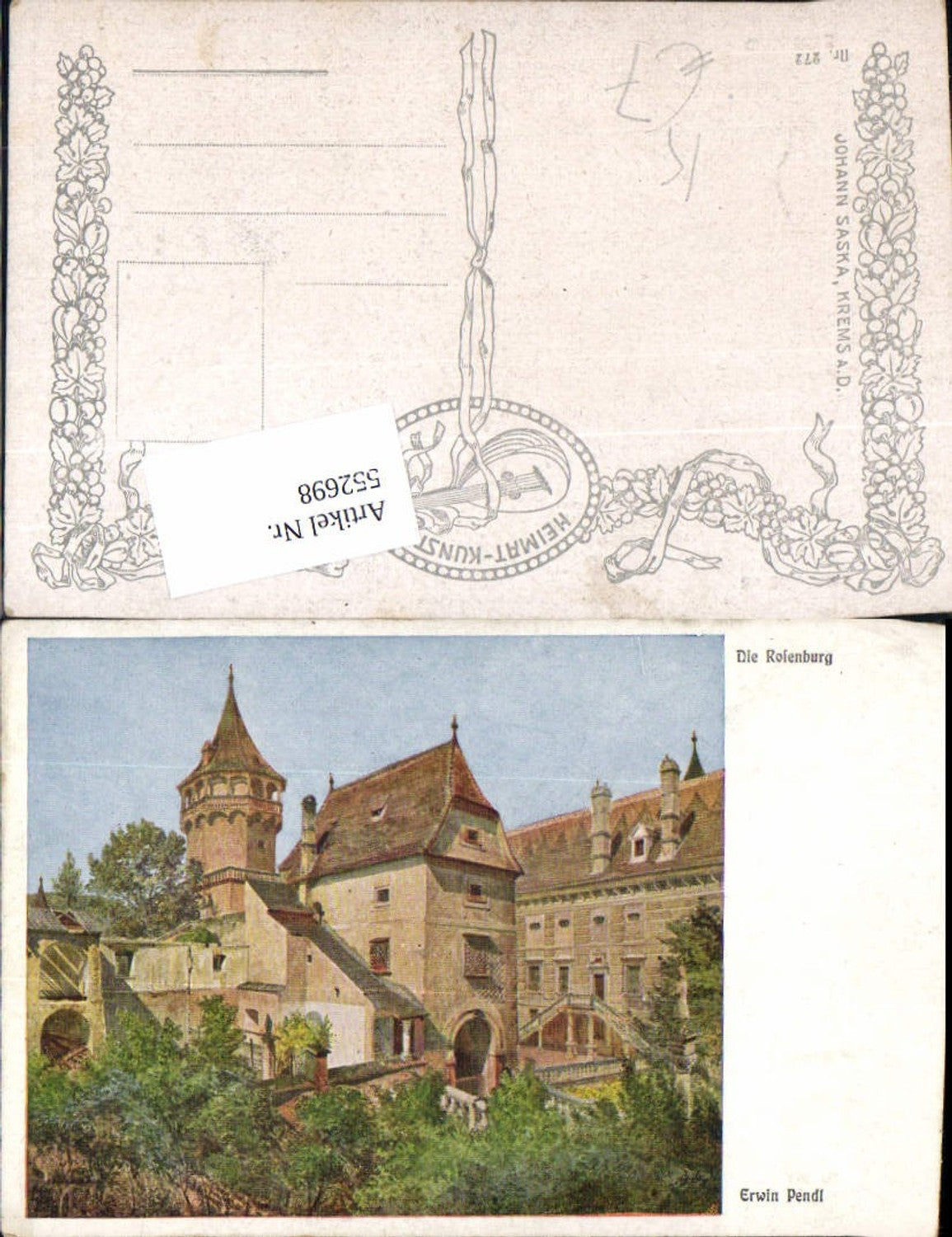 552698,tolle Künstler AK Erwin Pendl Rosenburg Mold b. Horn