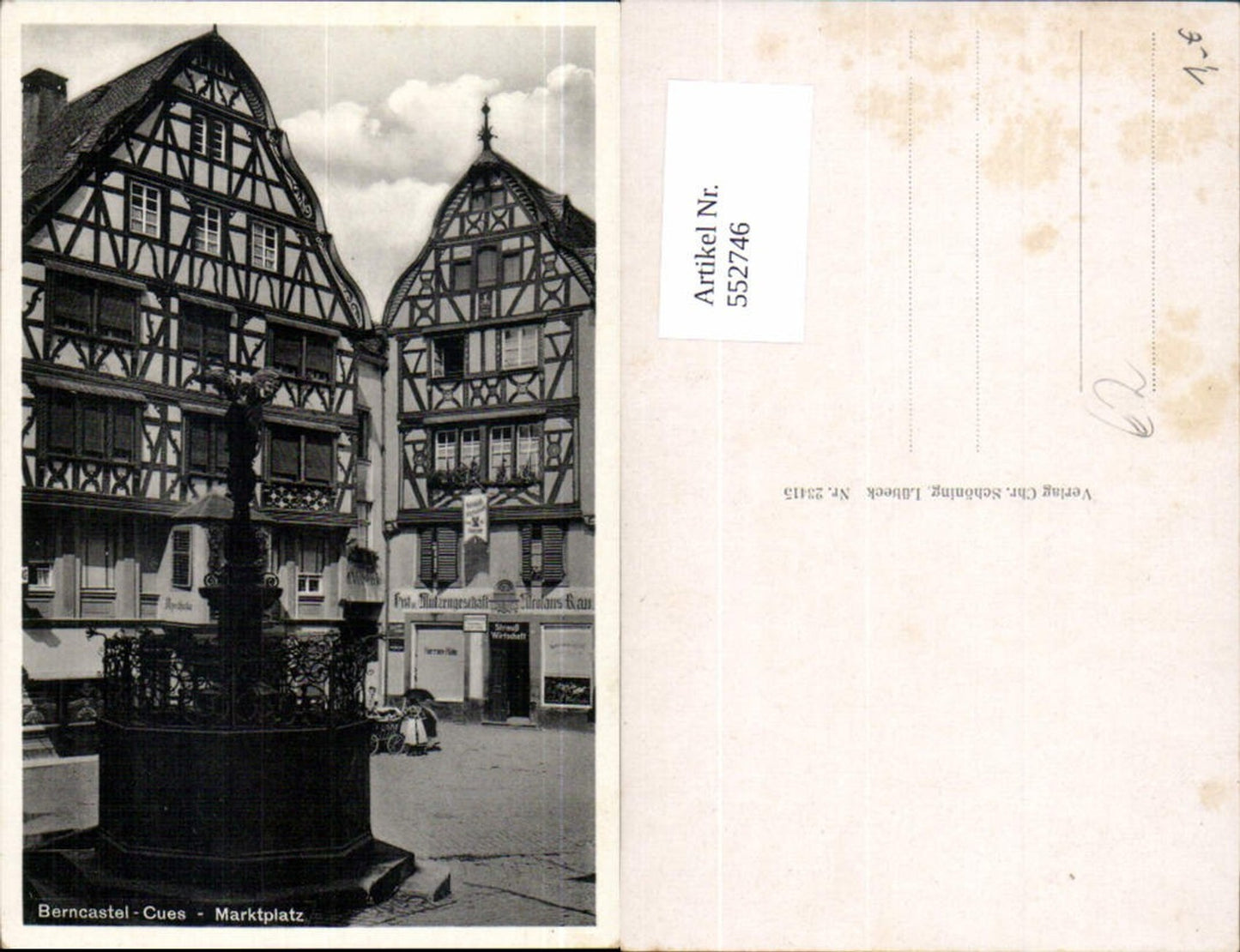 552746,Bernkastel Kues Cues a.d. Mosel Marktplatz