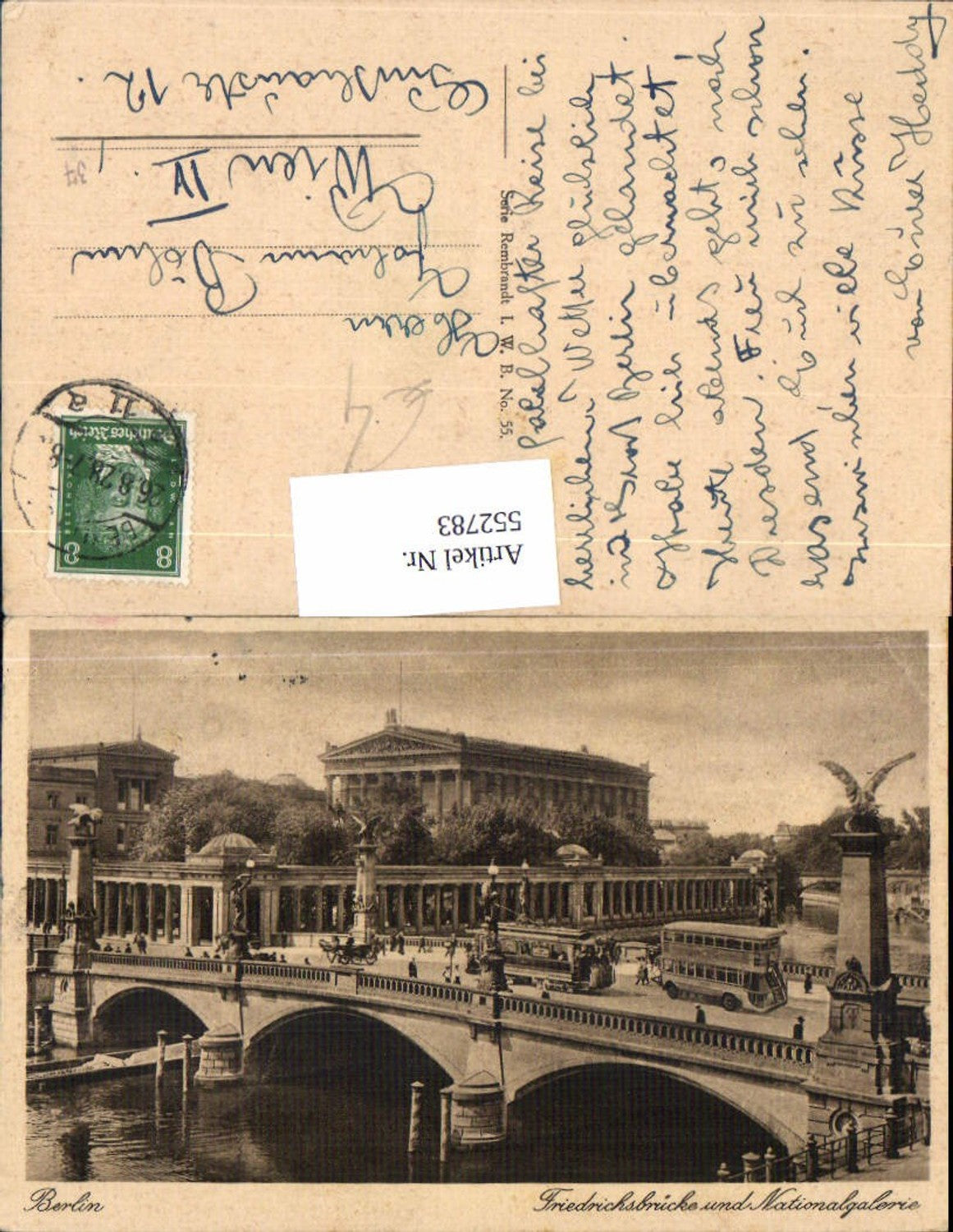 552783,Berlin Bus Busse Autobus Friedrichsbrücke Nationalgalerie
