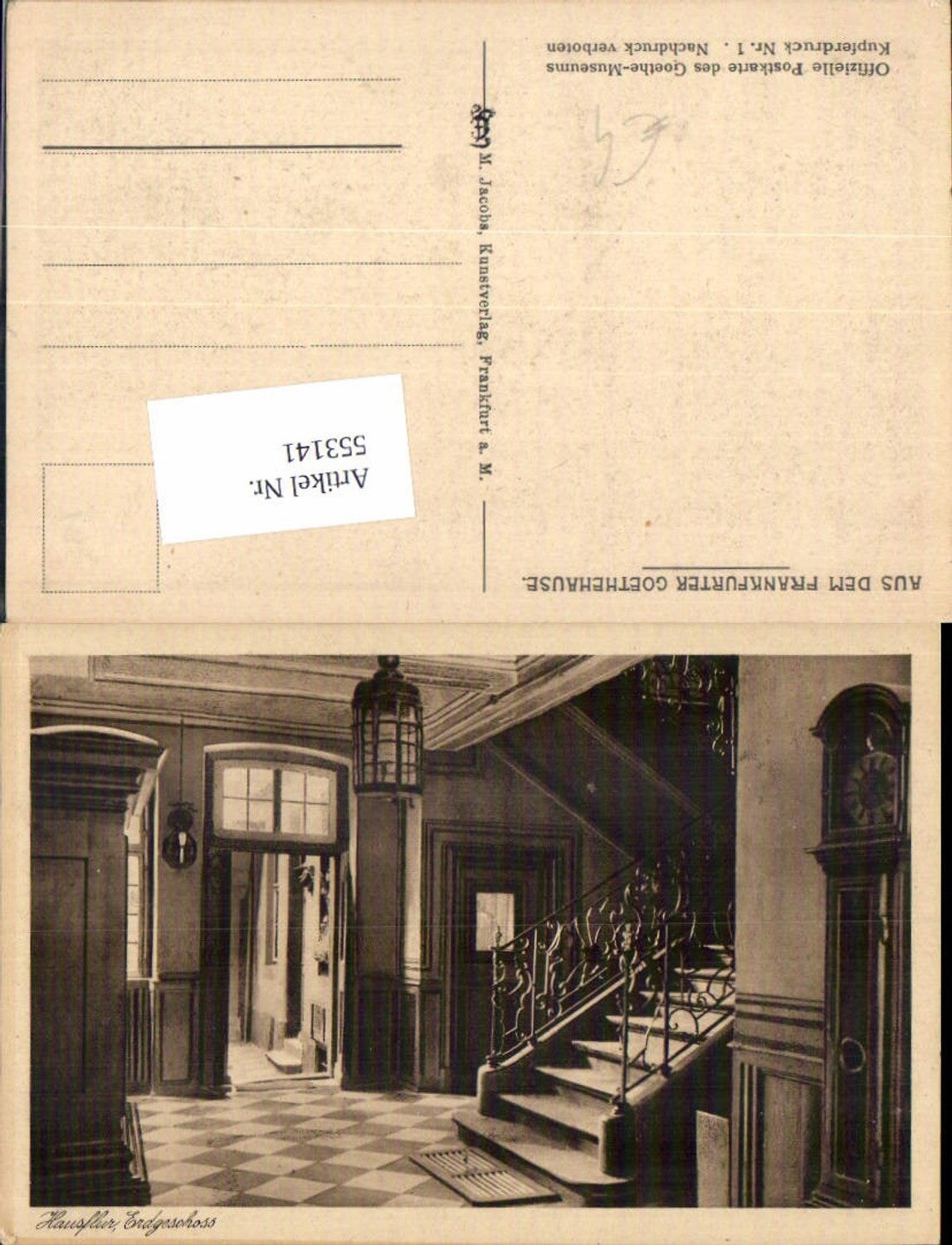 553141,Frankfurt am Main Goethe Goethehaus Nr. 1