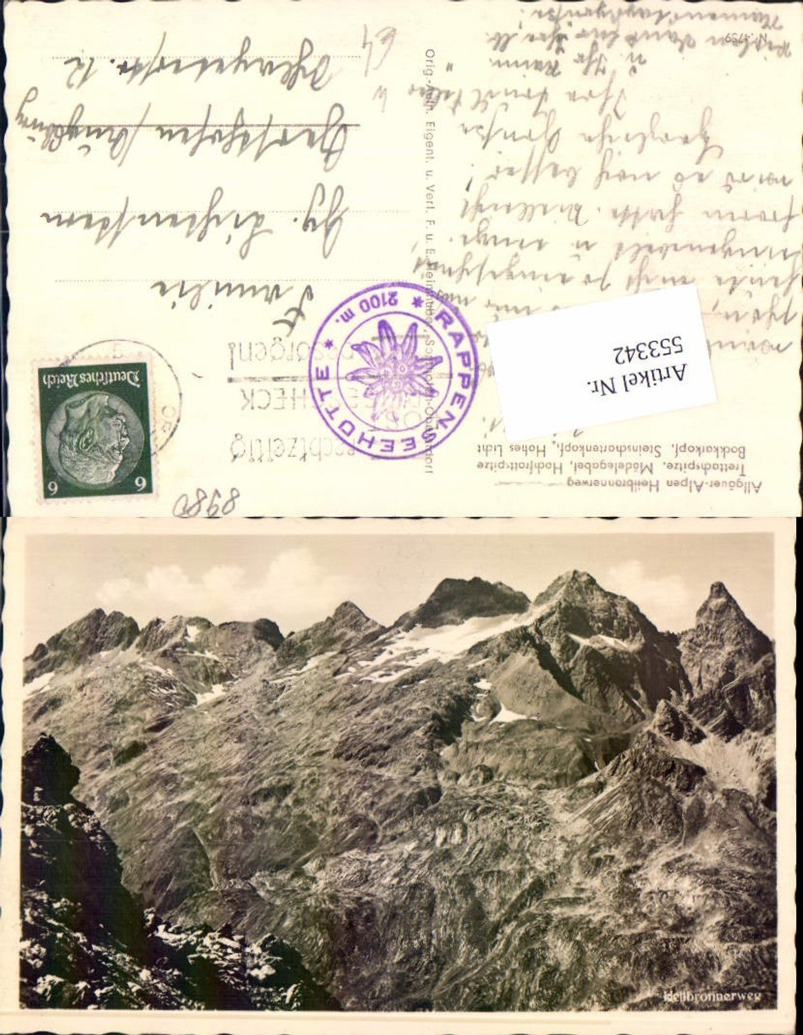 553342,Oberstdorf Heilbronnerweg Trettachspitze Tiefenbach Oy