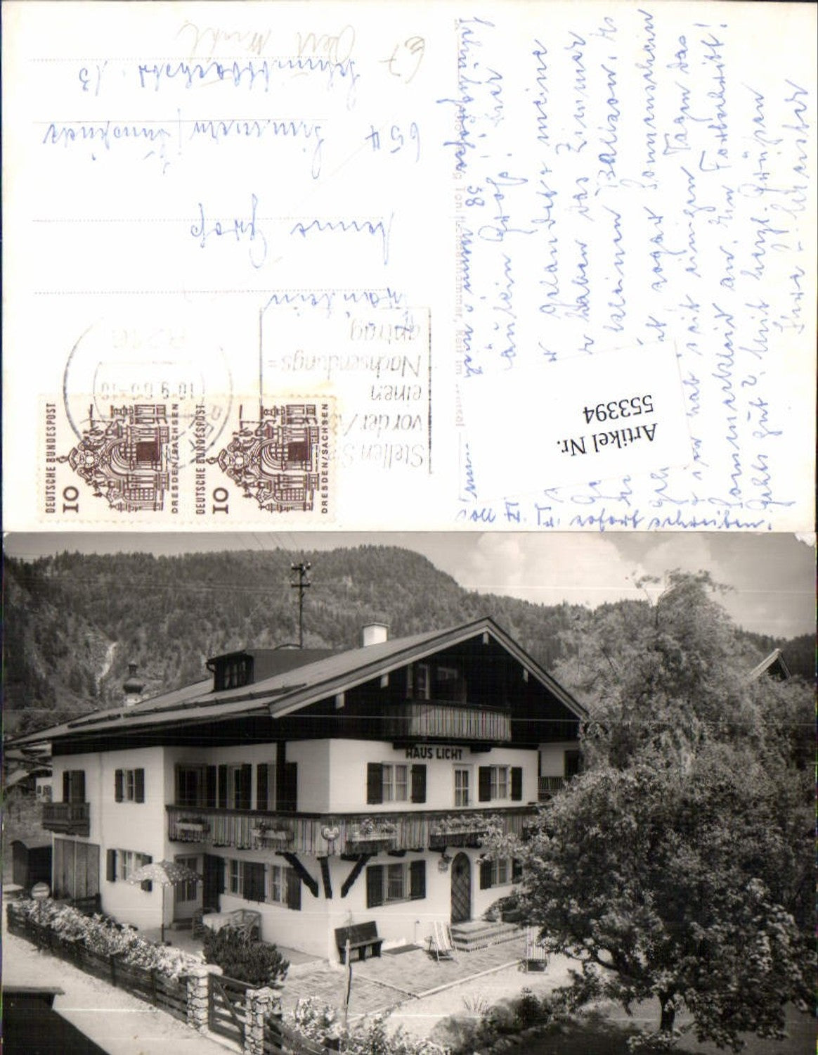 553394,tolle Foto-AK Reit im Winkl Haus Licht Pension