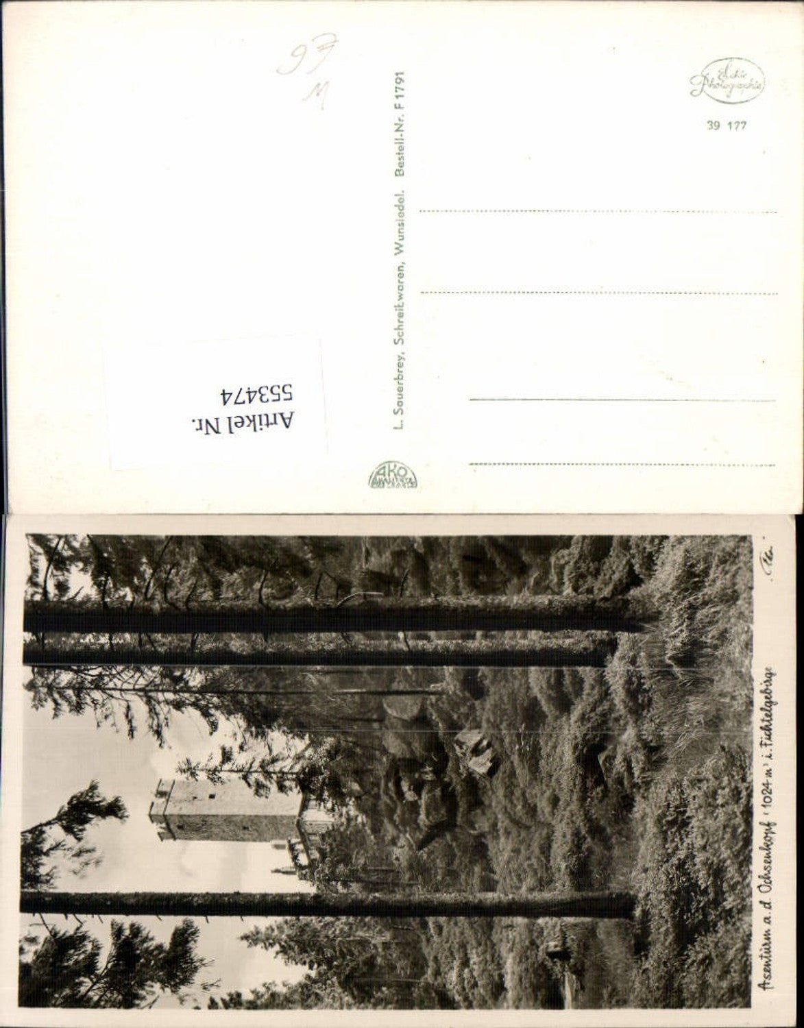 553474,Fichtelgebirge Asenturm Ochsenkopf Warmensteinach