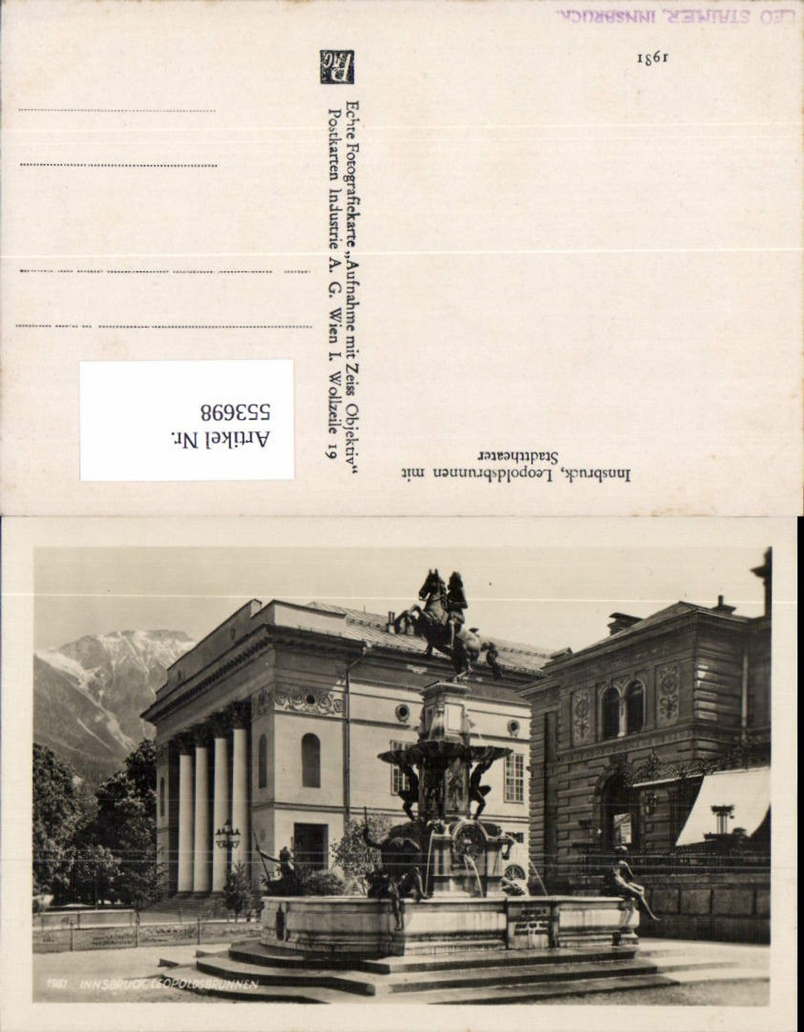 Alte Ansichtskarte – Old Postcard