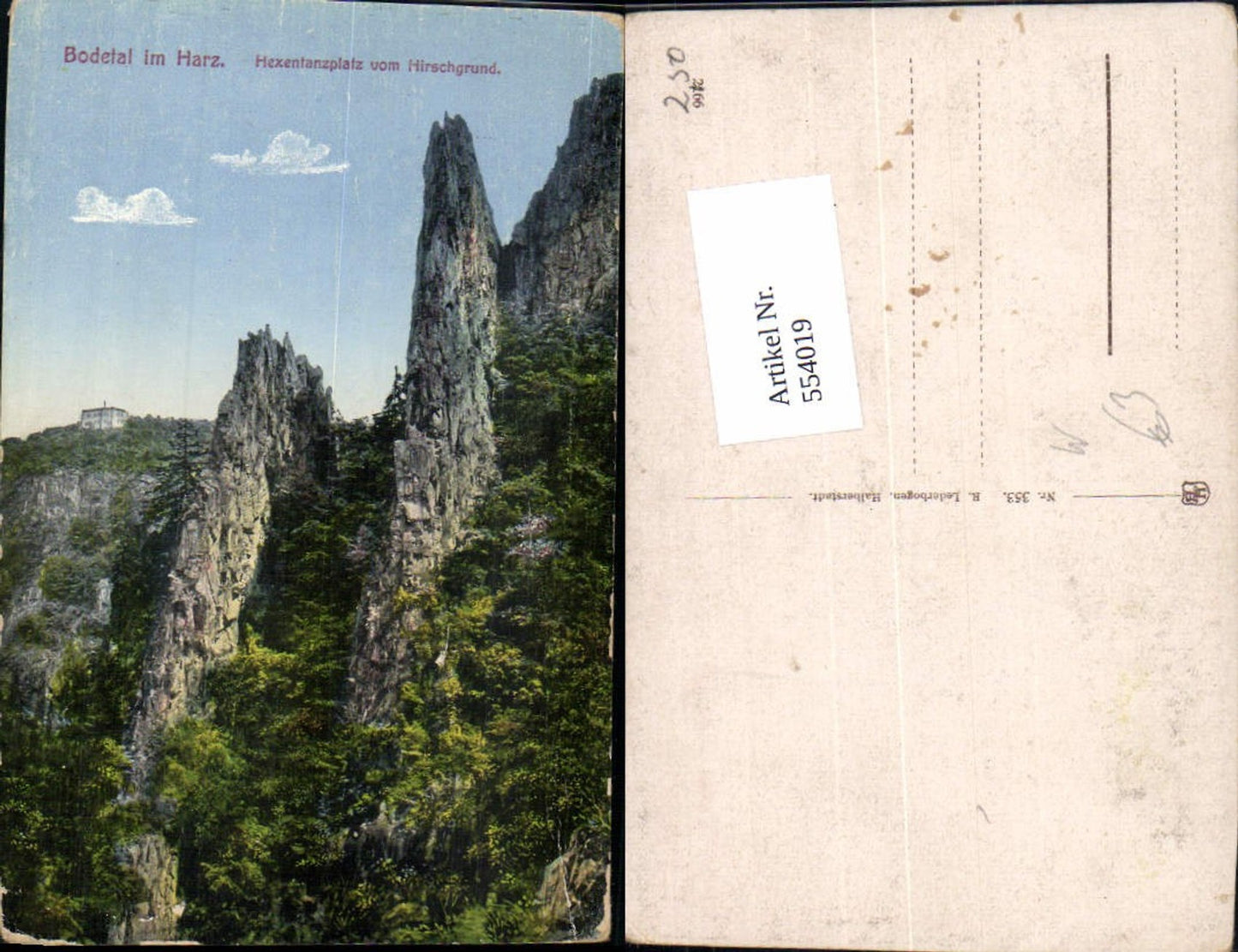 544019,Thale im Harz Bodetal Hexentanzplatz Rosstrappfelsen