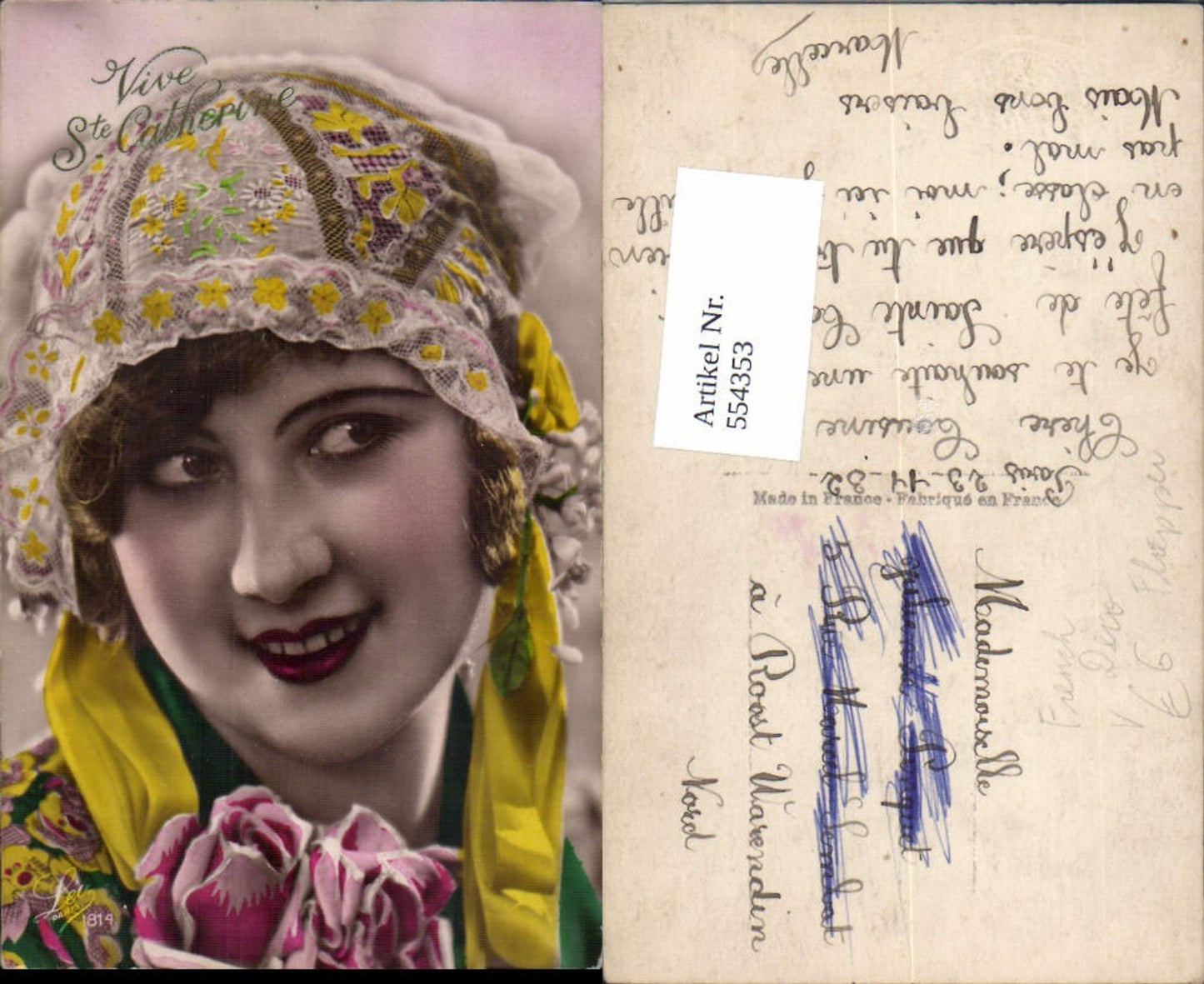 554353,tolle Foto-AK Frau Mode Portrait Art Deco pub LEO Paris 1814