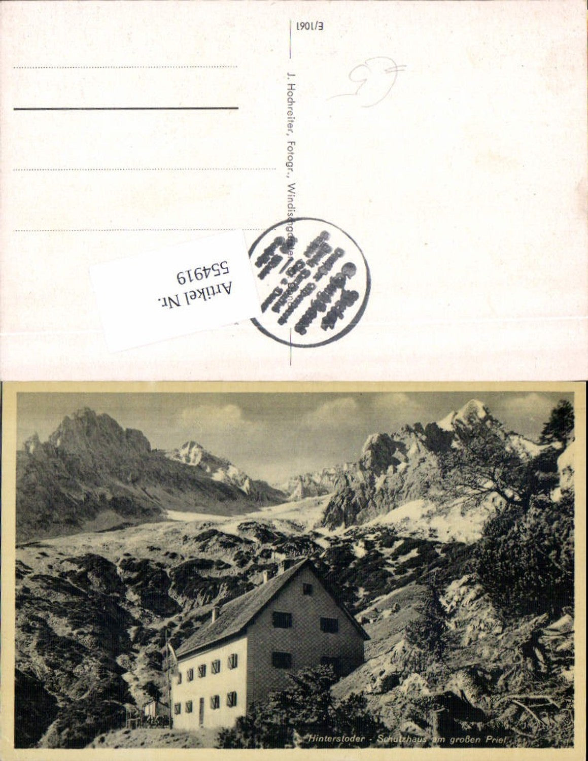 554919,Hinterstoder Schutzhaus am gr. Priel pub Hochreiter E/1061