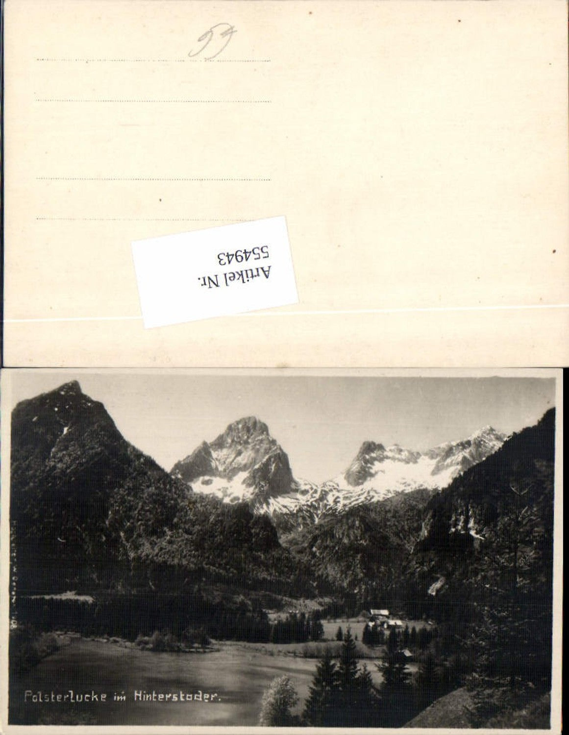 554943,Foto-AK Hinterstoder Polsterlucke pub Hochreiter 1208