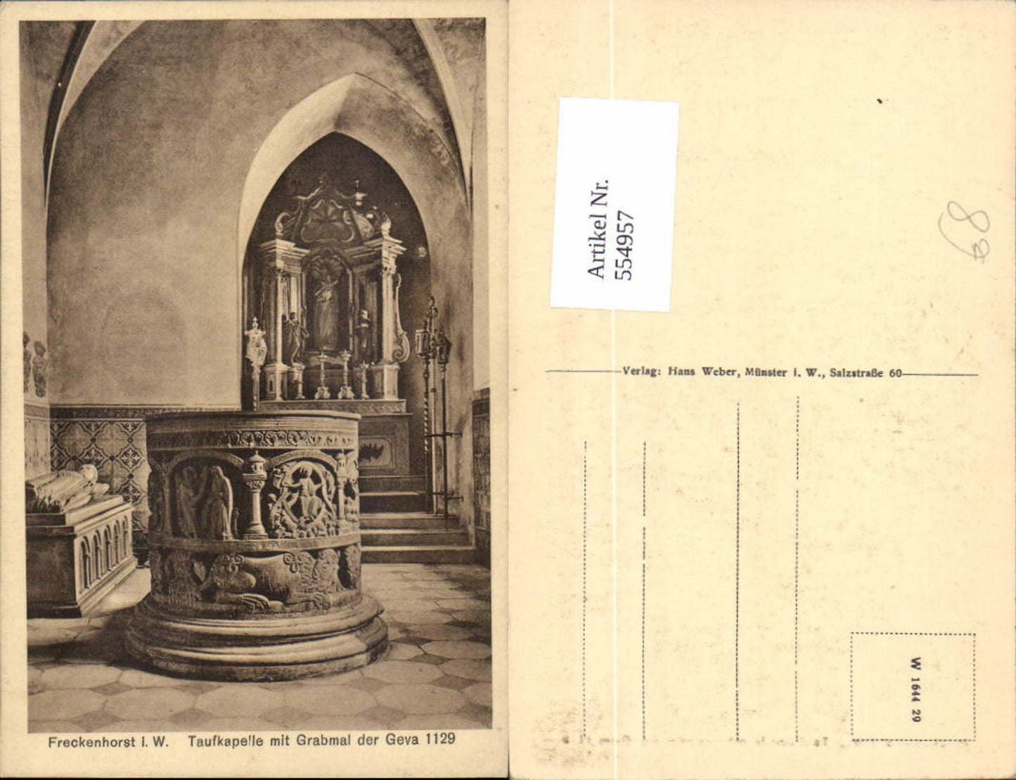 554957,Freckenhorst in Westfalen Warendorf Münsterland Taufbecken