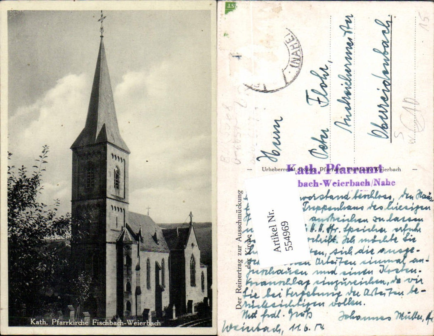 554969,Fischbach Weierbach Nahe Kirche Idar Oberstein Herrstein LK Birkenfeld