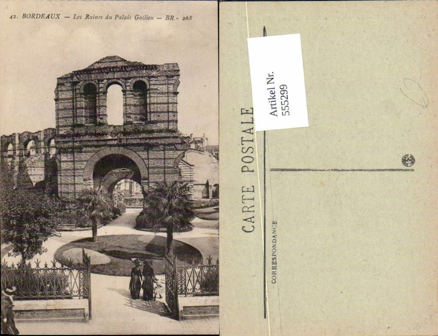 555299,Gironde Bordeaux Les ruines du palais Gallien