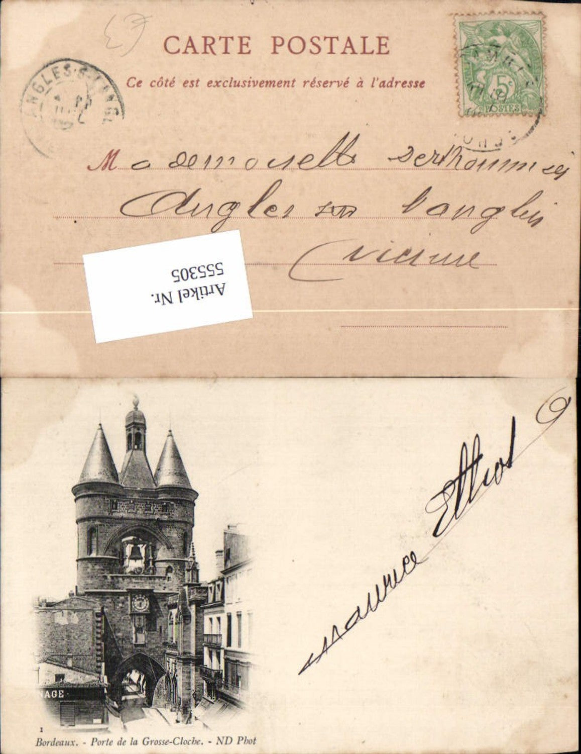 555305,Gironde Bordeaux Porte de la grosse Cloche
