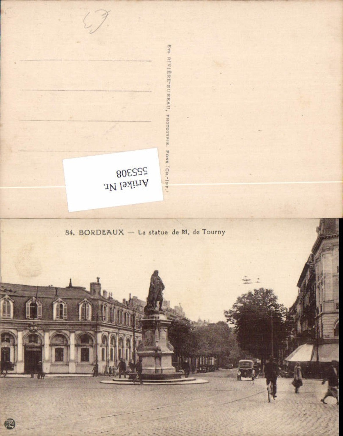 555308,Gironde Bordeaux La statue M. De Tourny