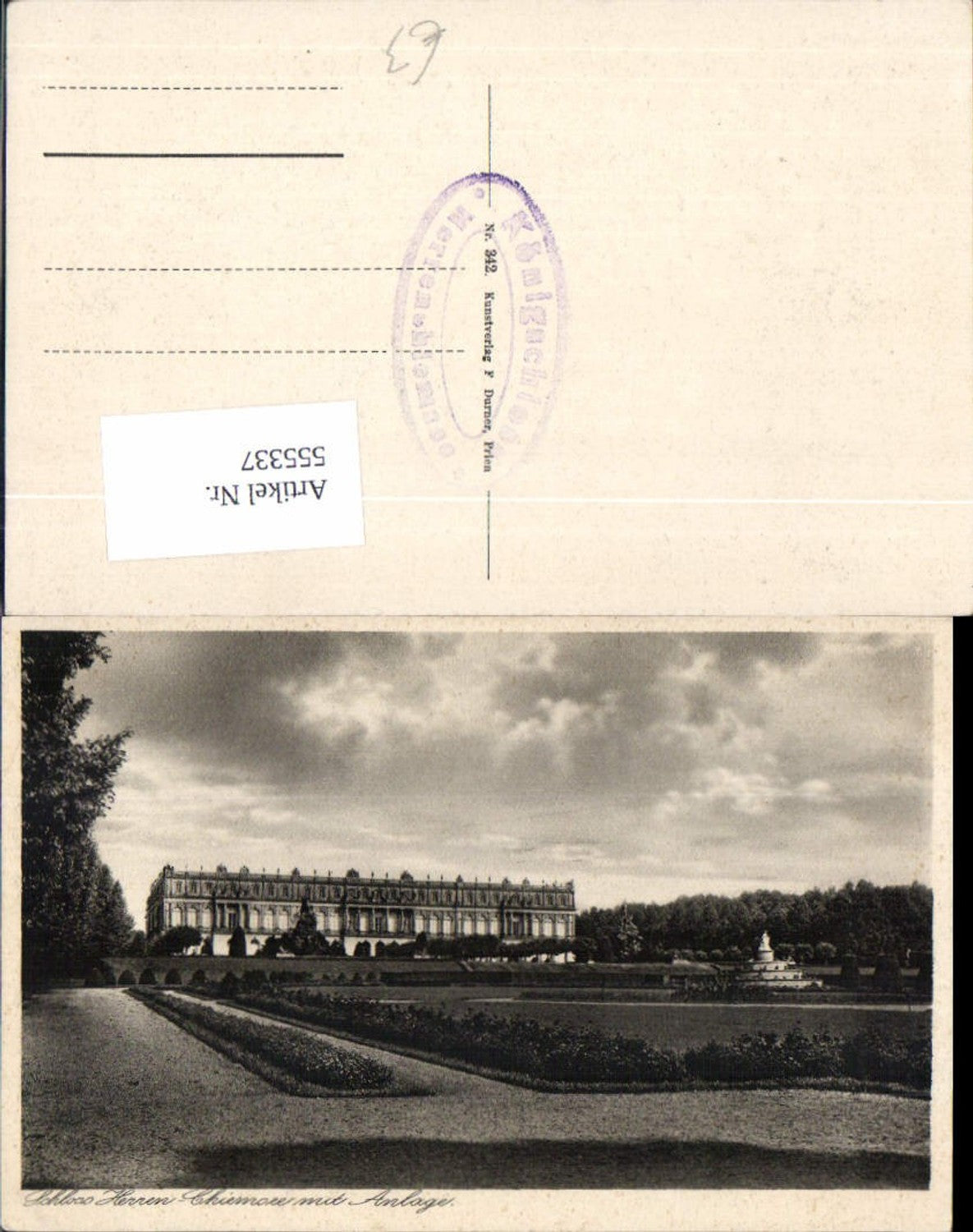 555337,Schloss Herrenchiemsee Chiemsee pub Kunstverlag Durner Prien