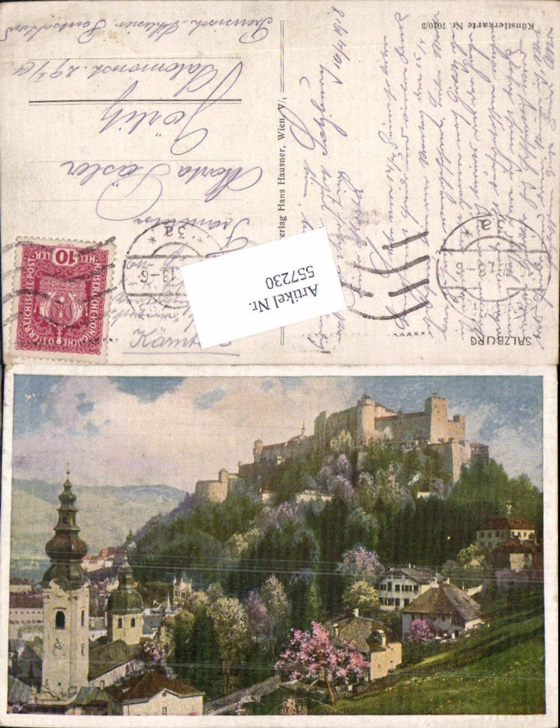557230, Artist AK Salzburg City pub Hausner 7010/3