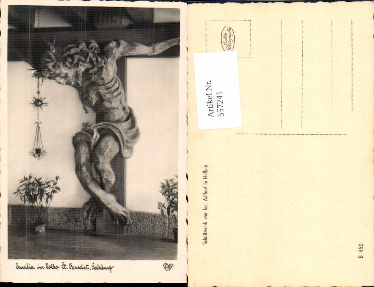 557241, Salzburg Pacher Crucifix Colleg St. Benedict Carving by Adlhart Hallein