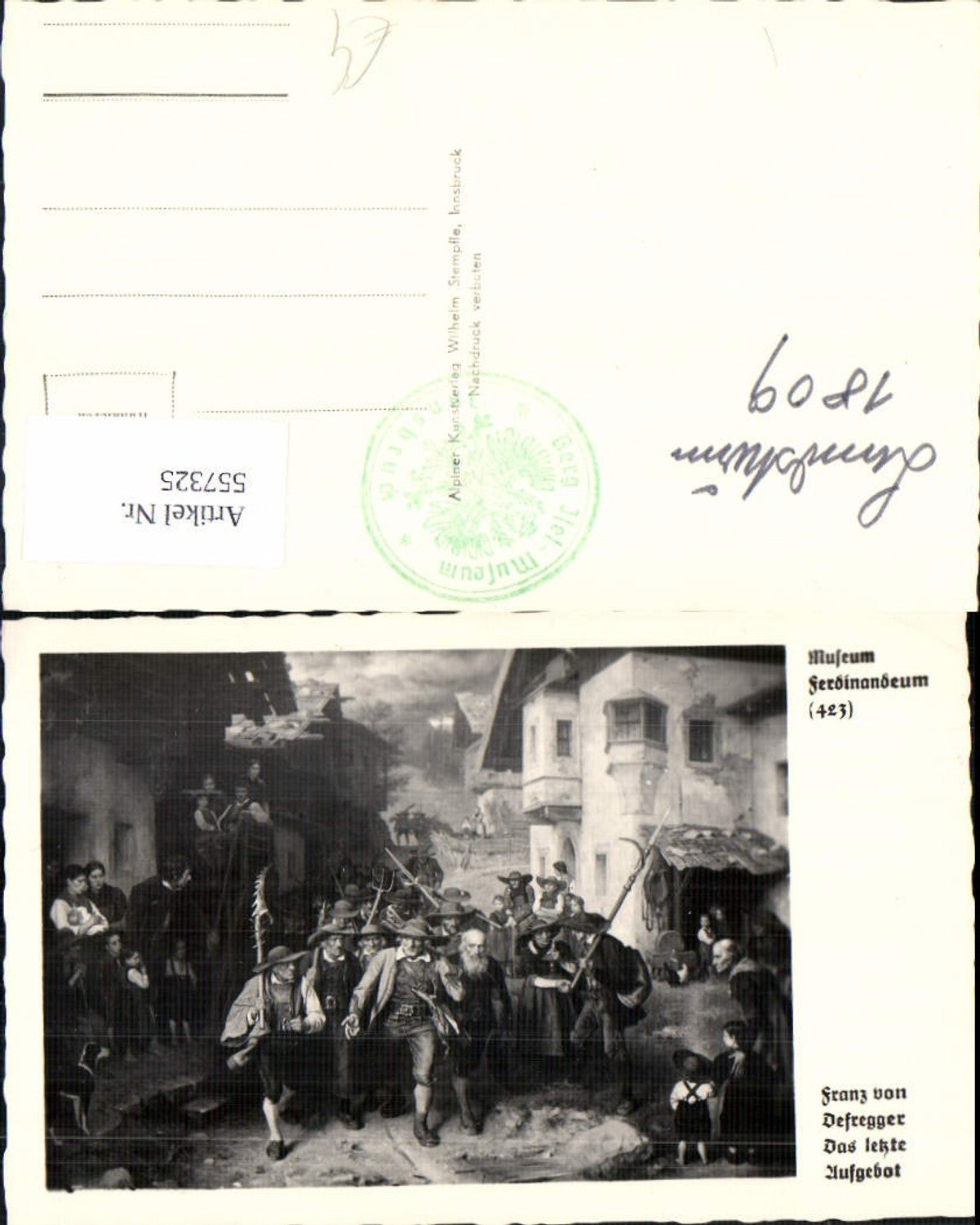 557325,Tiroler Freiheitskampf Andreas Hofer Franz von Defregger Letzte Aufgebot