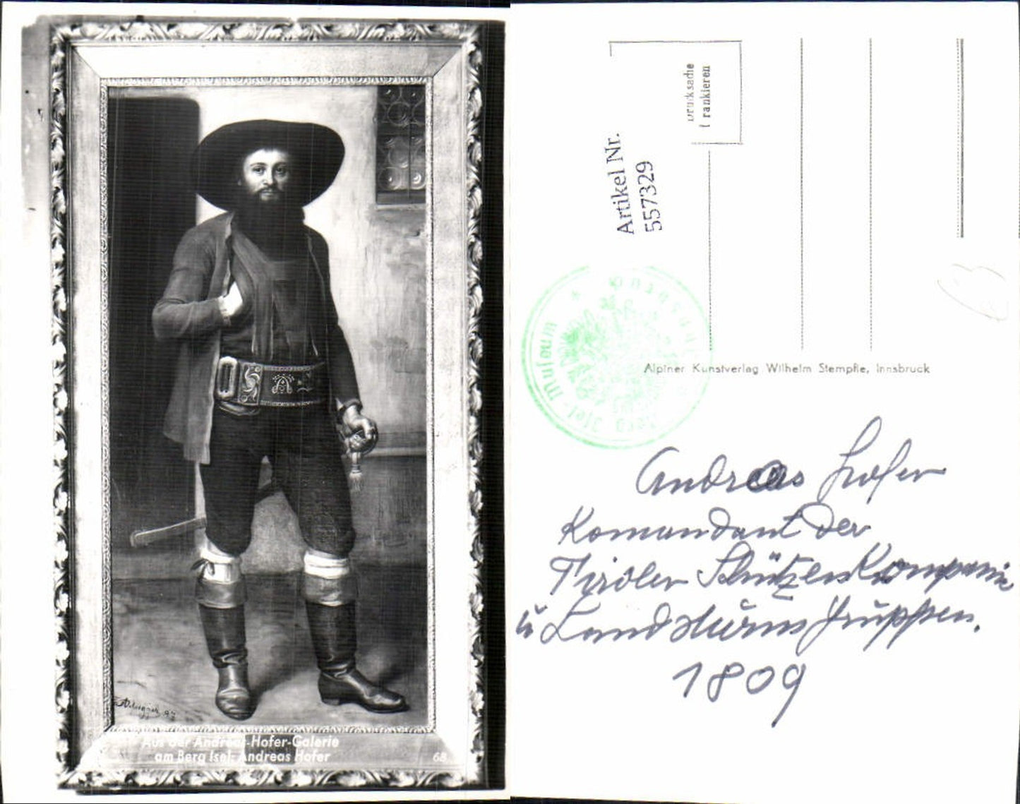 557329,Tiroler Freiheitskampf Andreas Hofer Portrait