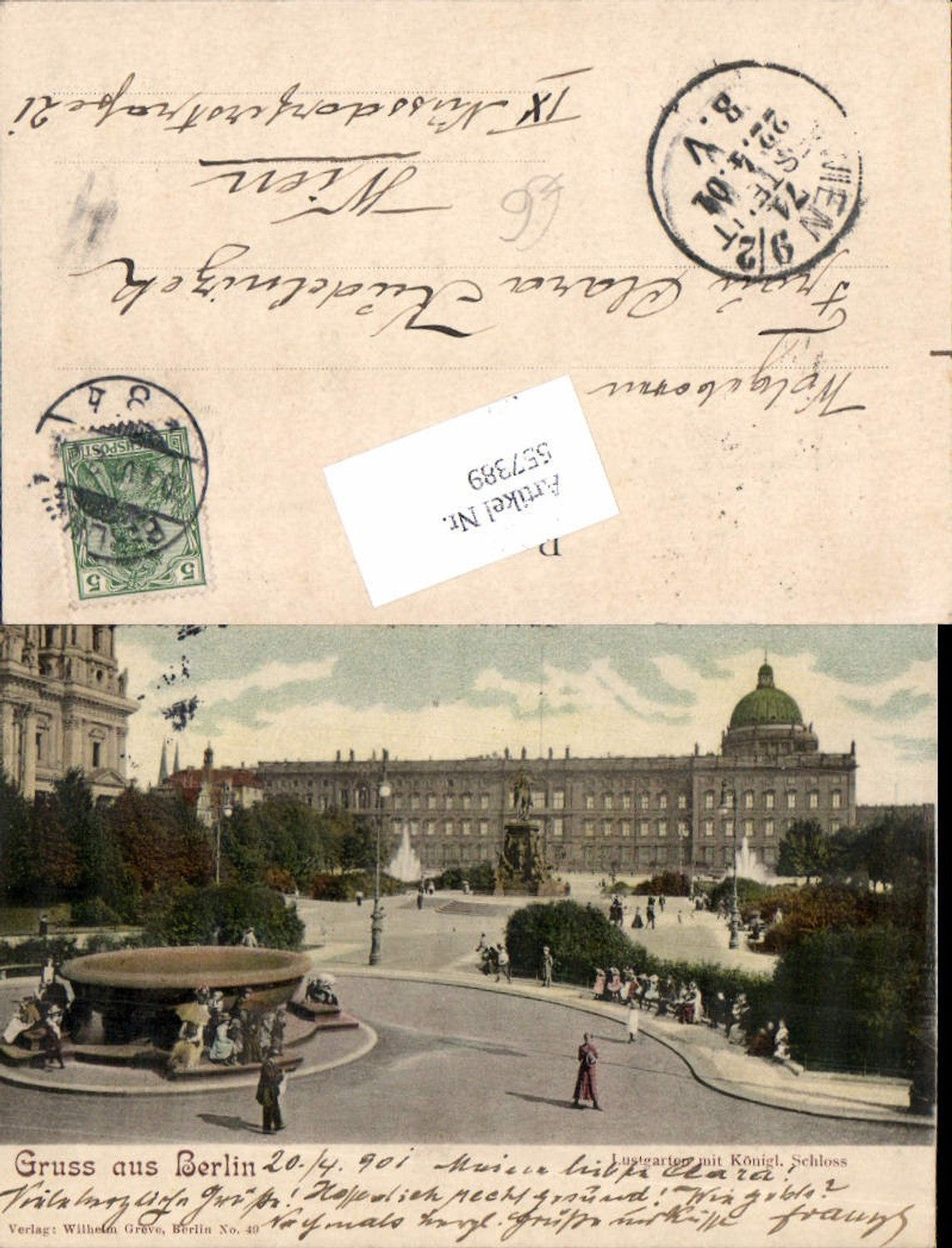 557389,Gruss aus Berlin Lustgarten Schloss pub Greve 49