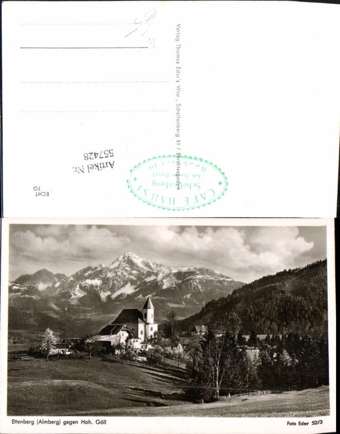 557428,Ettenberg m. Hohen Göll Marktschellenberg Almberg