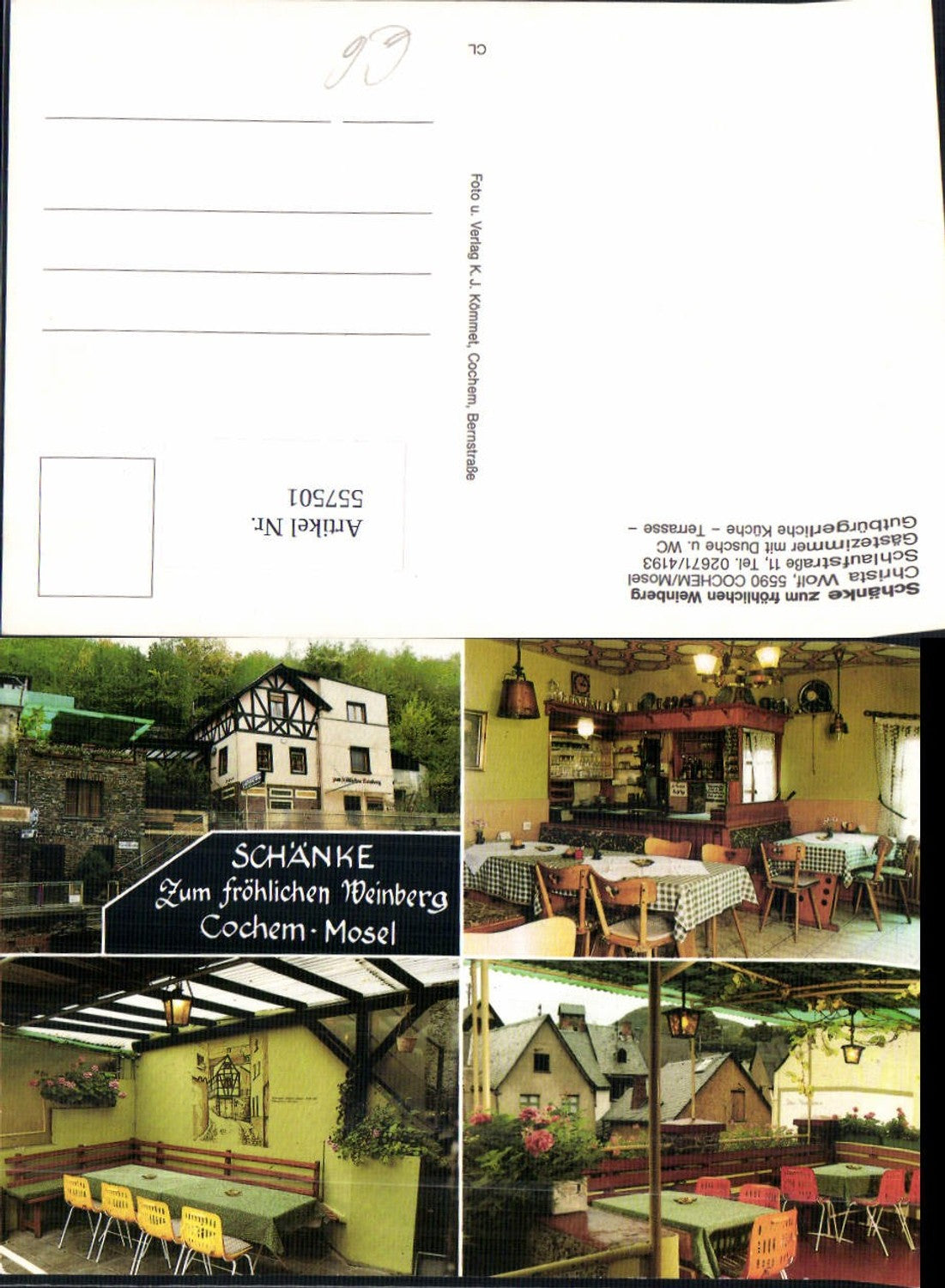 557501,Cochem an der Mosel Schänke Weinberg