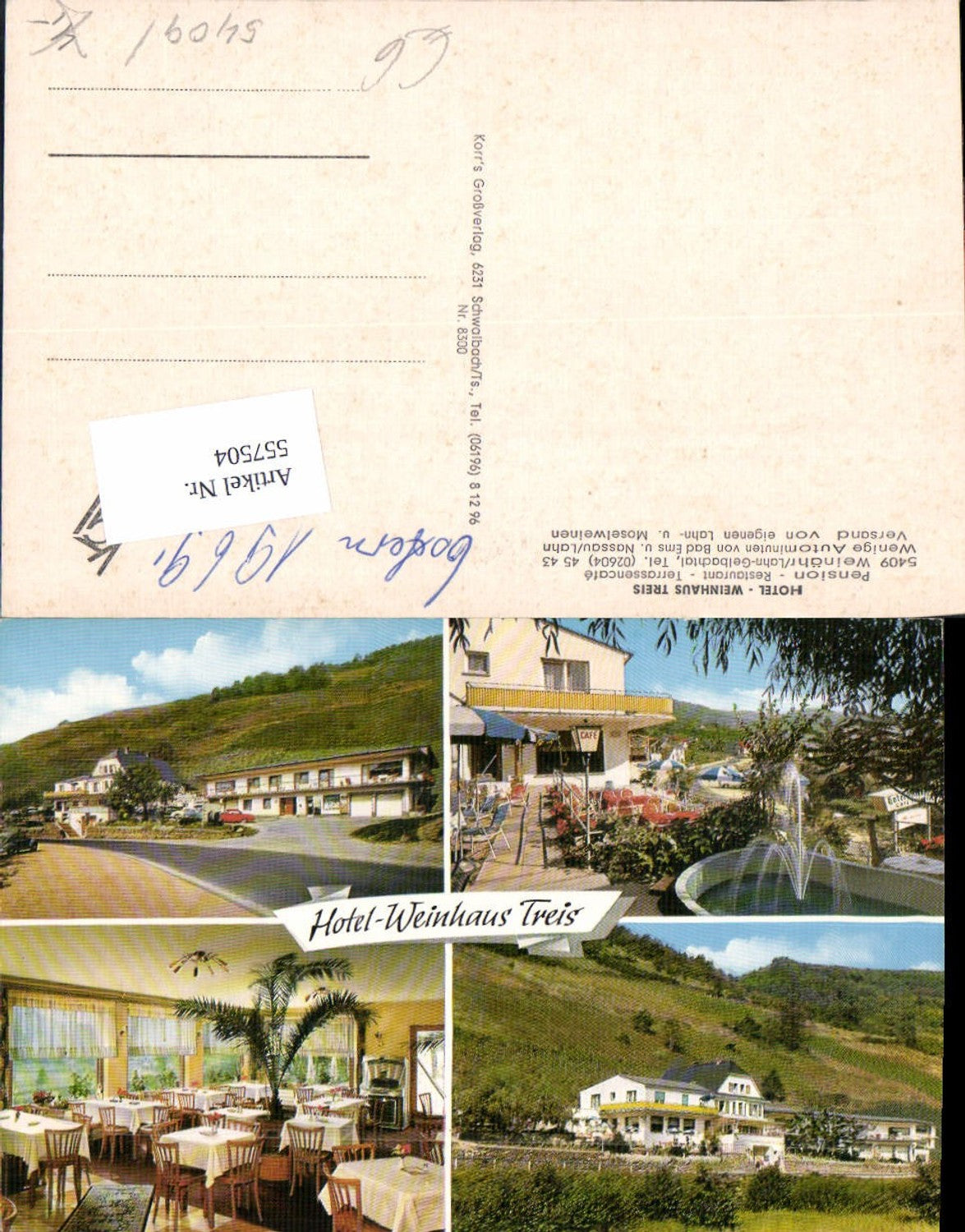 557504,Weinähr Lahn Gelbachtal Hotel Weinhaus Treis Nassau Lahn Bad Ems