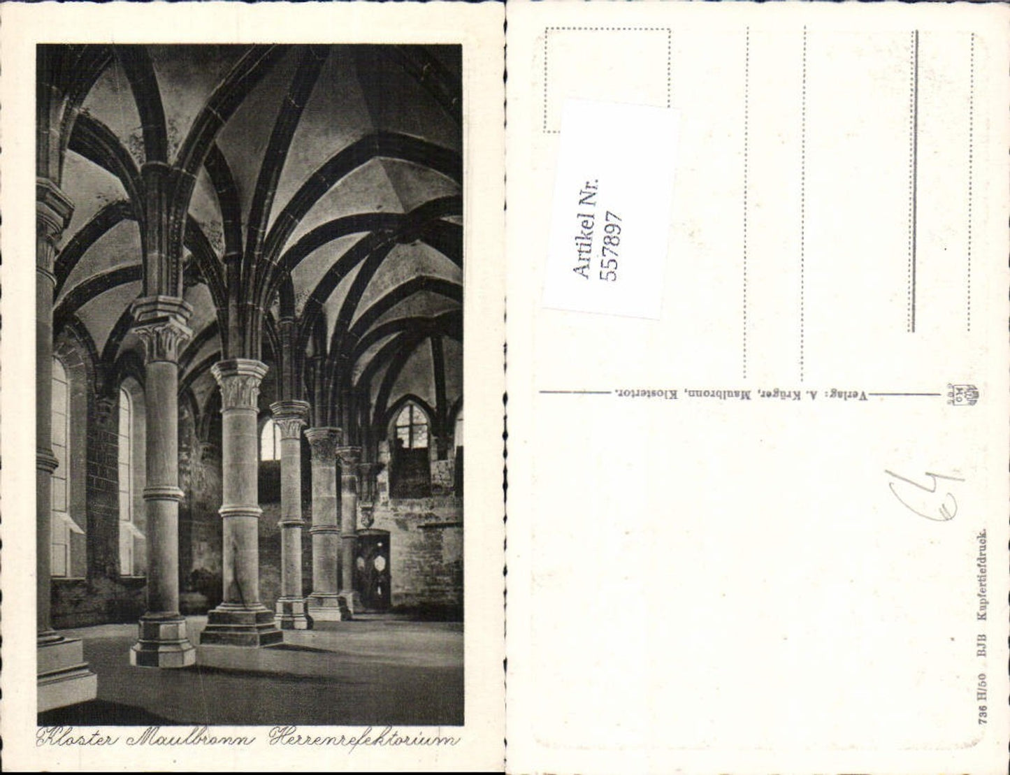 557897,Maulbronn Kloster Herrenrefektorium