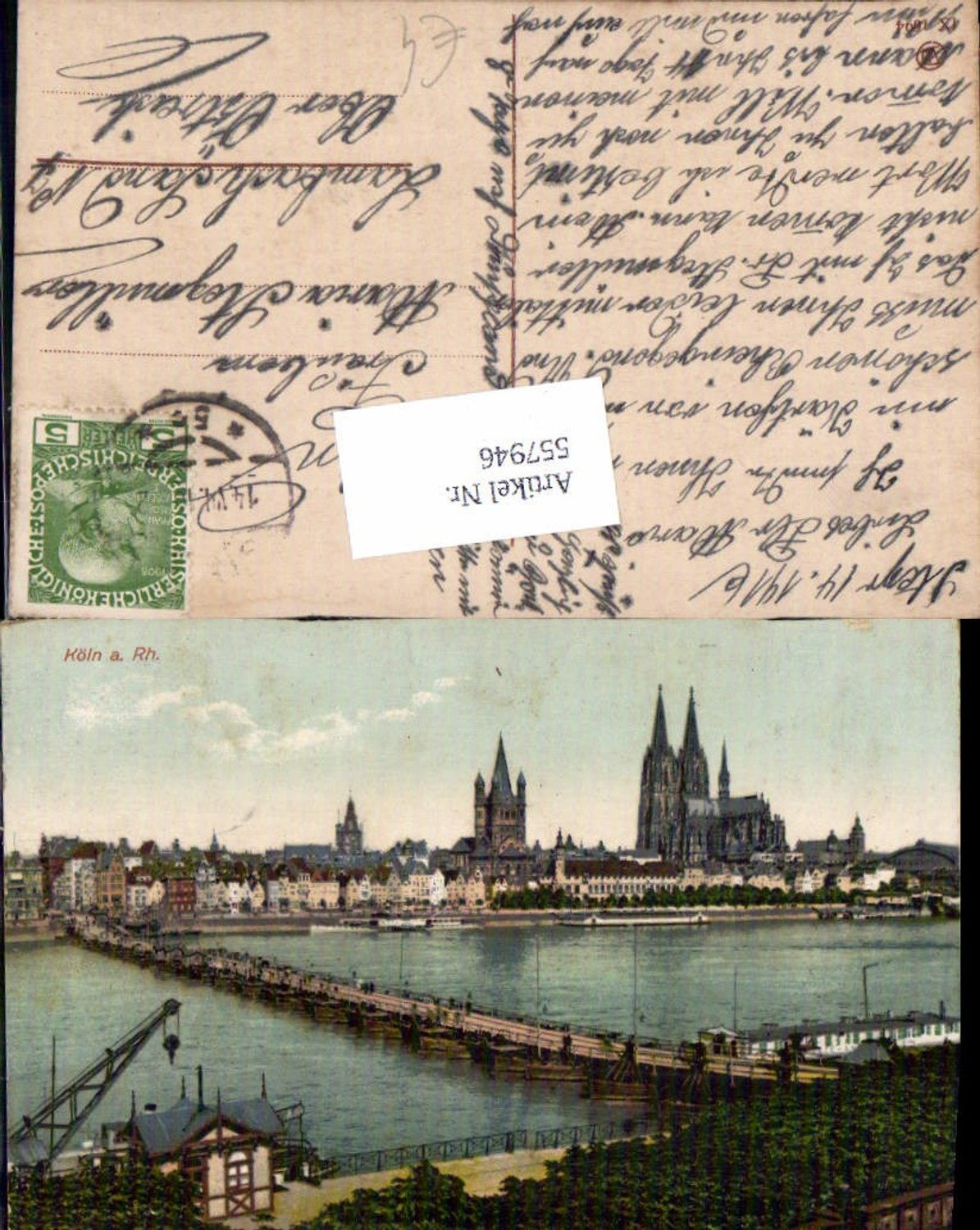 557946,Köln a. Rhein Brücke Dom