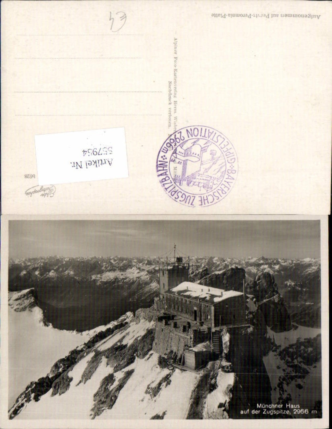 557954,Foto Ak Münchner Haus Zugspitze b. Garmisch-Partenkirchen