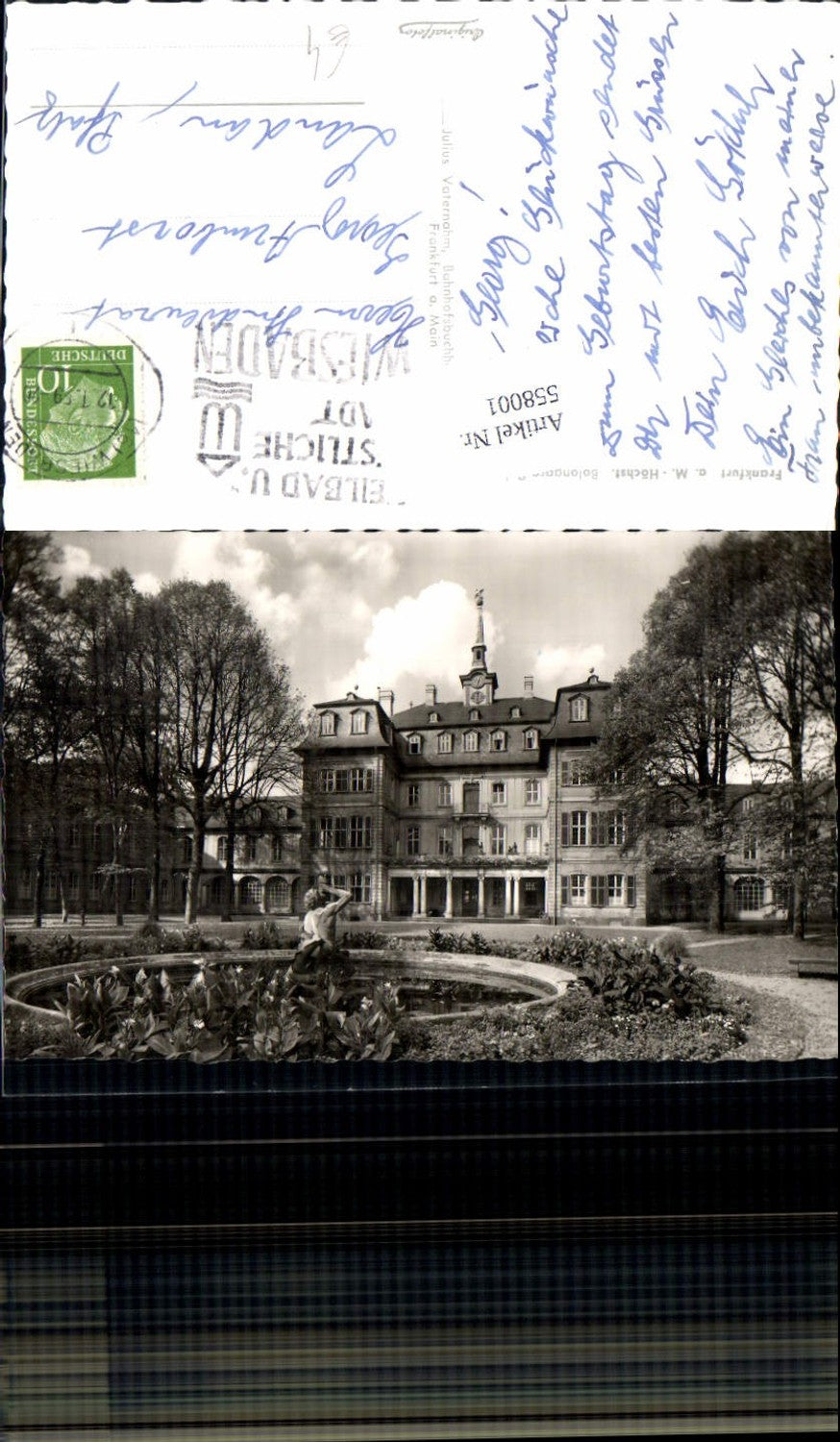 558001,Foto Ak Frankfurt a. Main Bolongaro-Palais Brunnen