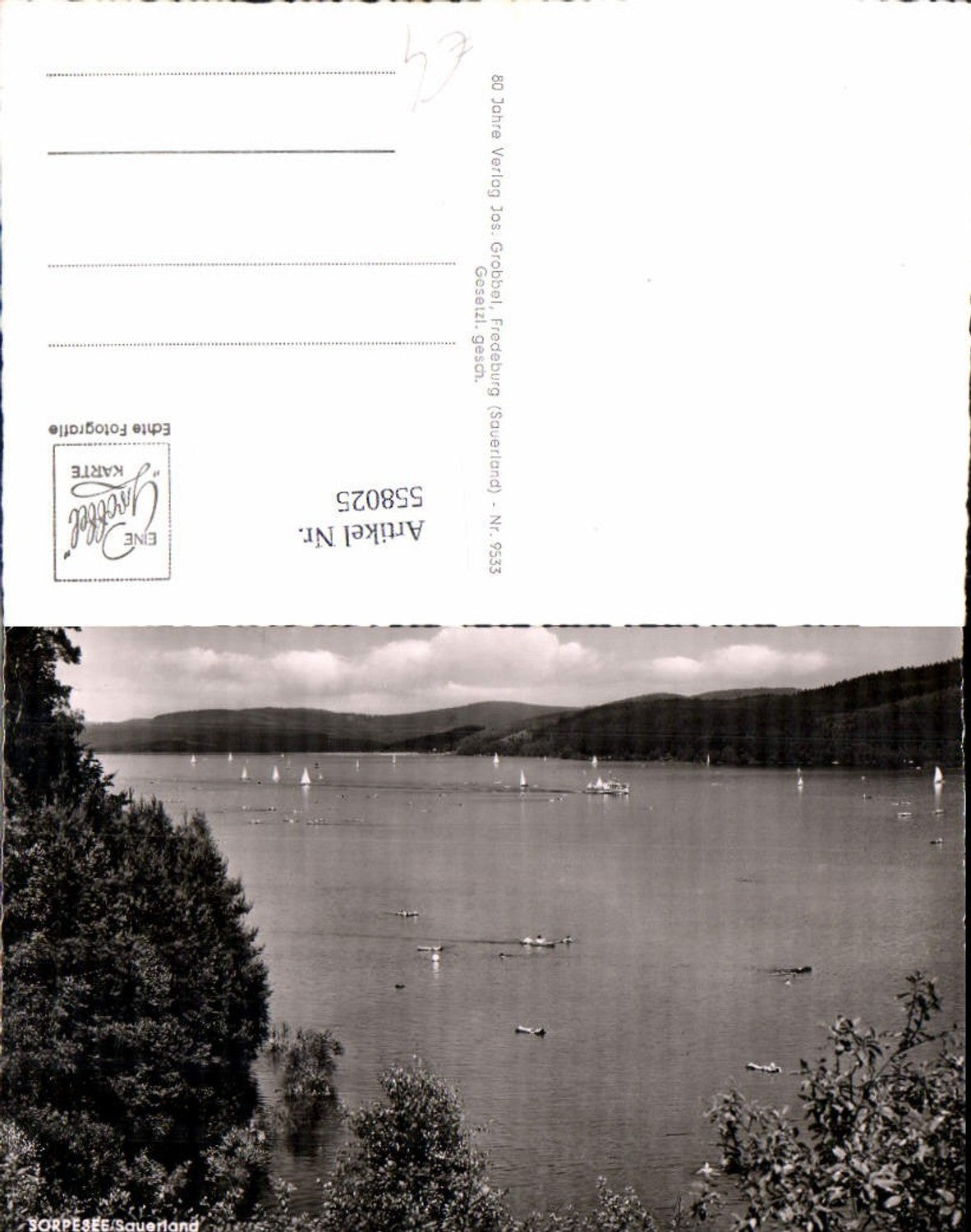 558025,Foto Ak Sorpesee b. Arnsberg Sauerland Boote Segelboote