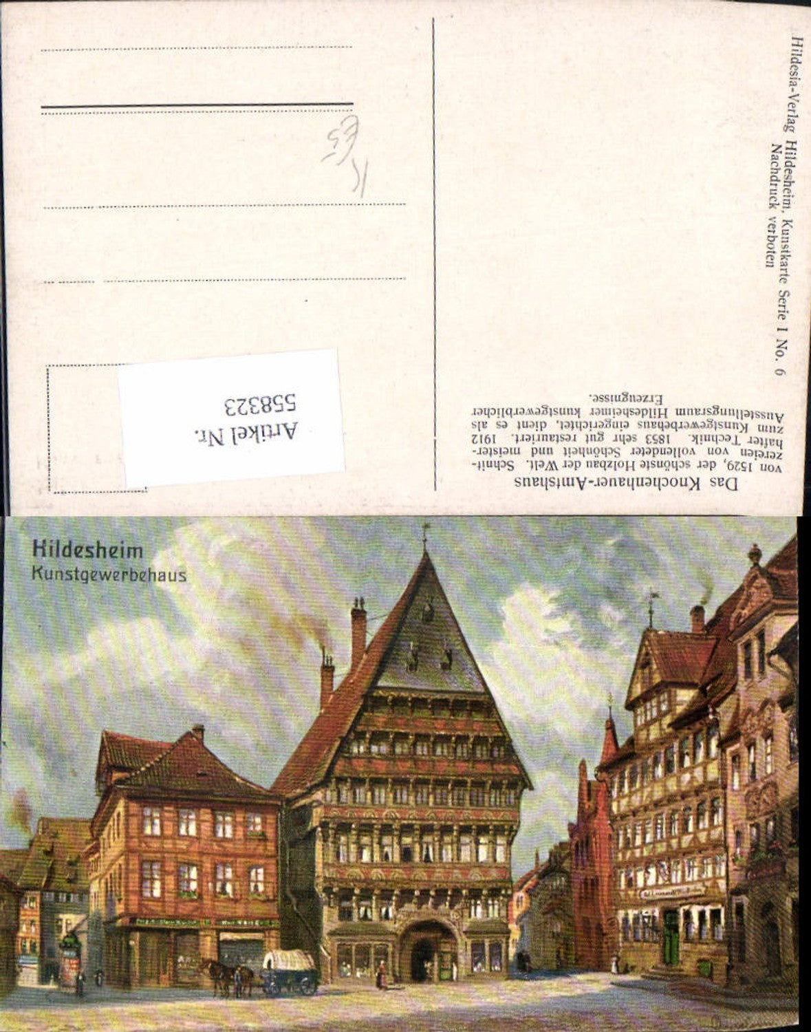 558323,tolle Künstler AK Hildesheim Kunstgewerbehaus