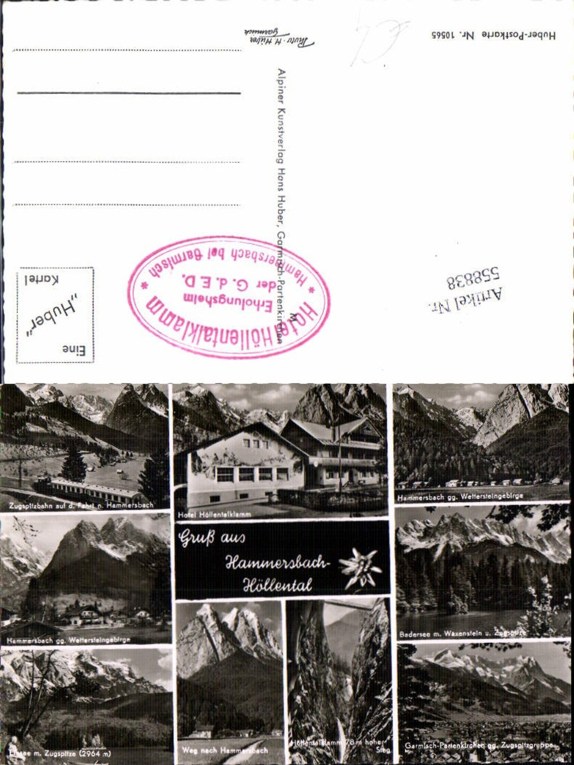 558838,Mehrbild Ak Hammersbach Grainau Höllental Edelweiß Zugspitzbahn Höllentalklamm