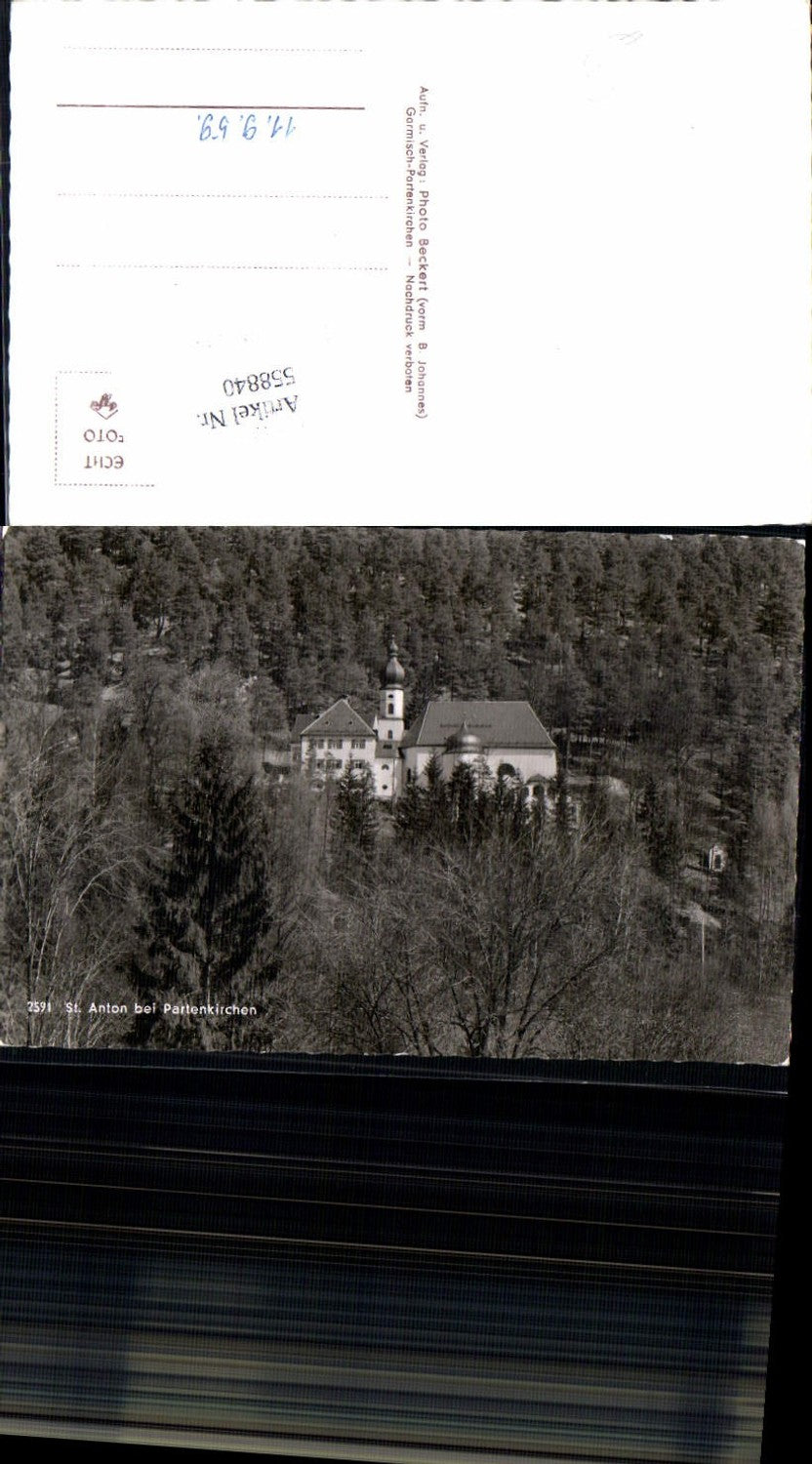 558840,Foto Ak St Anton b. Garmisch-Partenkirchen Kirche